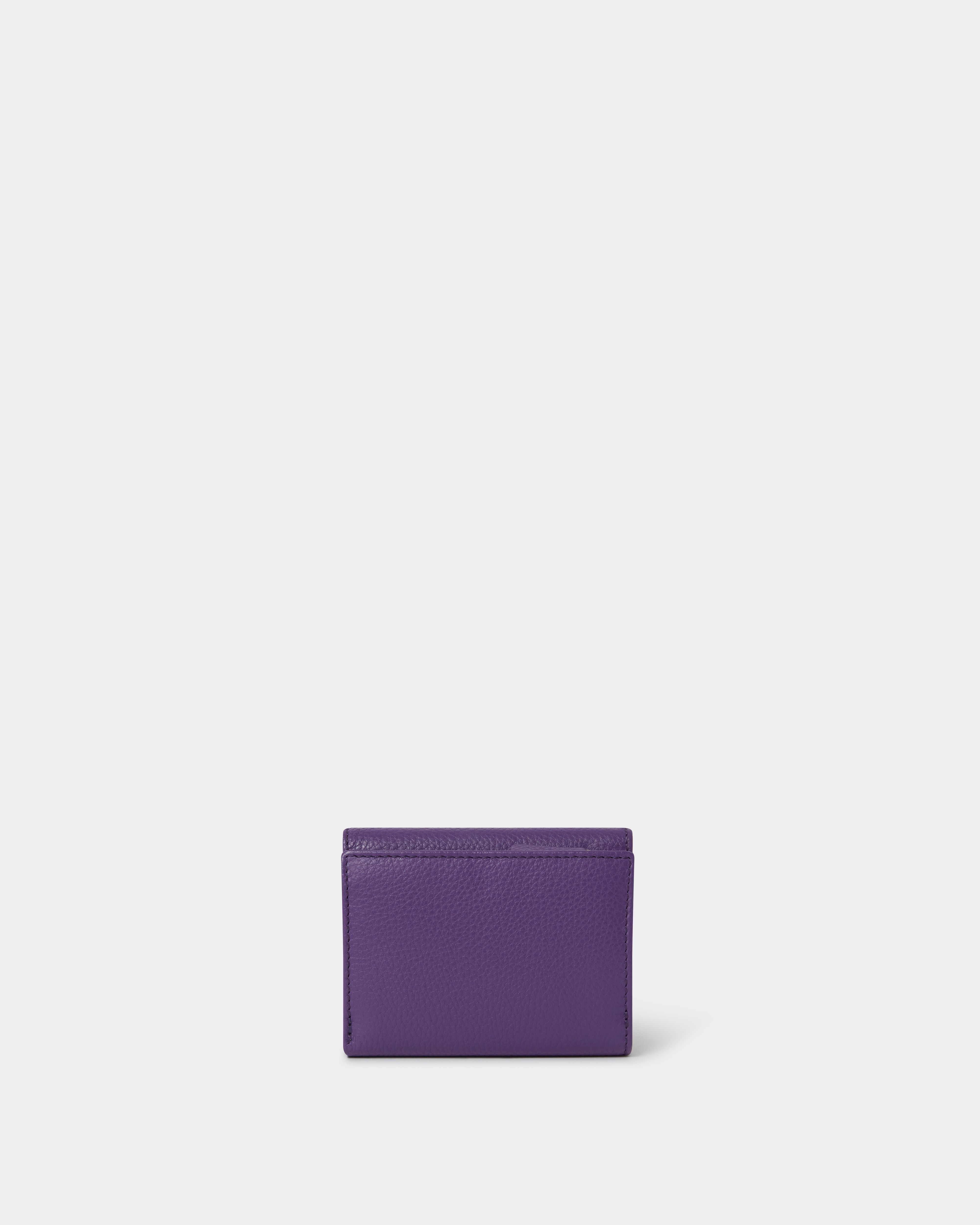 Image number 5 of The Tilly Leather Matinee Purse in Purple