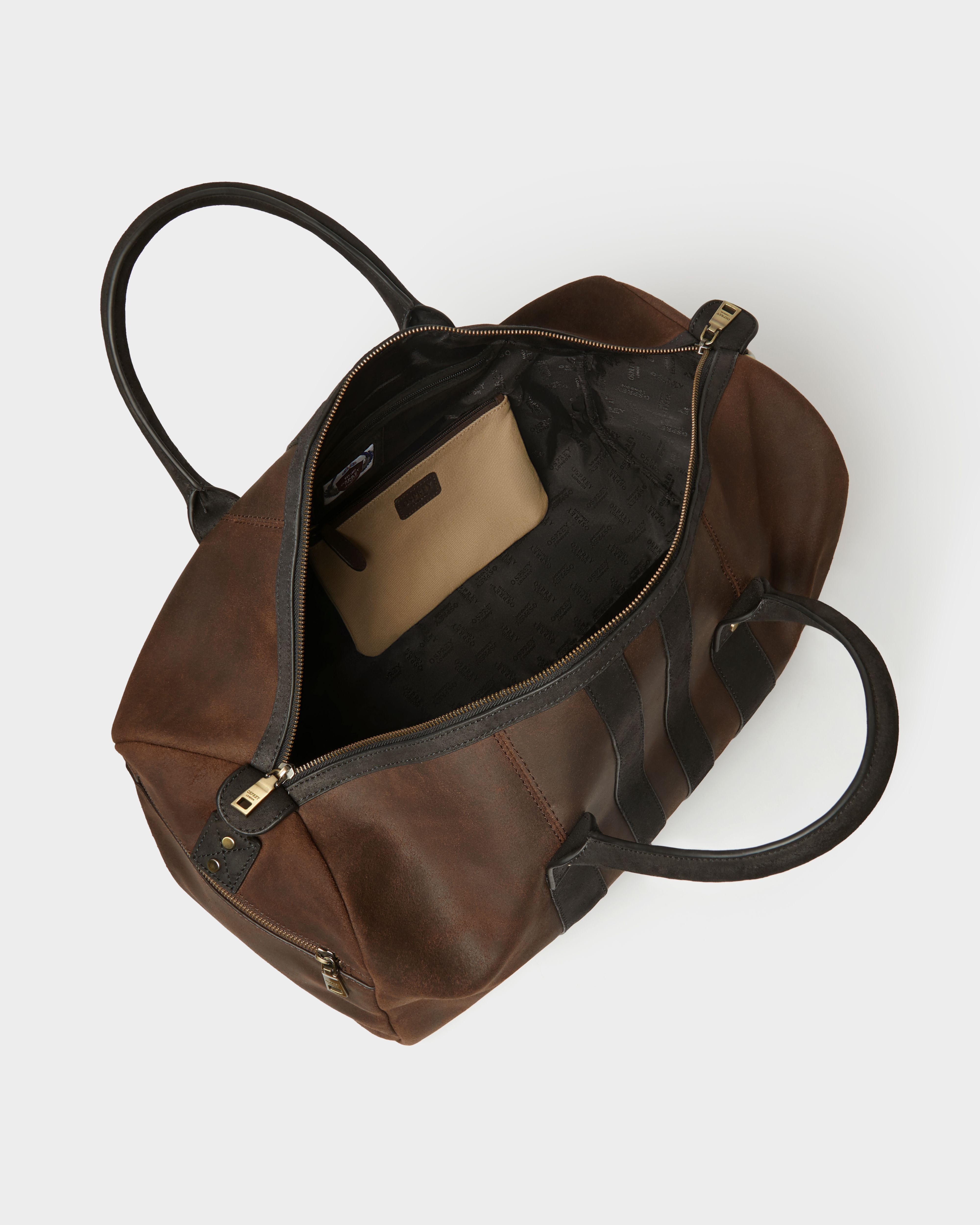 Image number 3 of The Jenson Leather Holdall in Chocolate