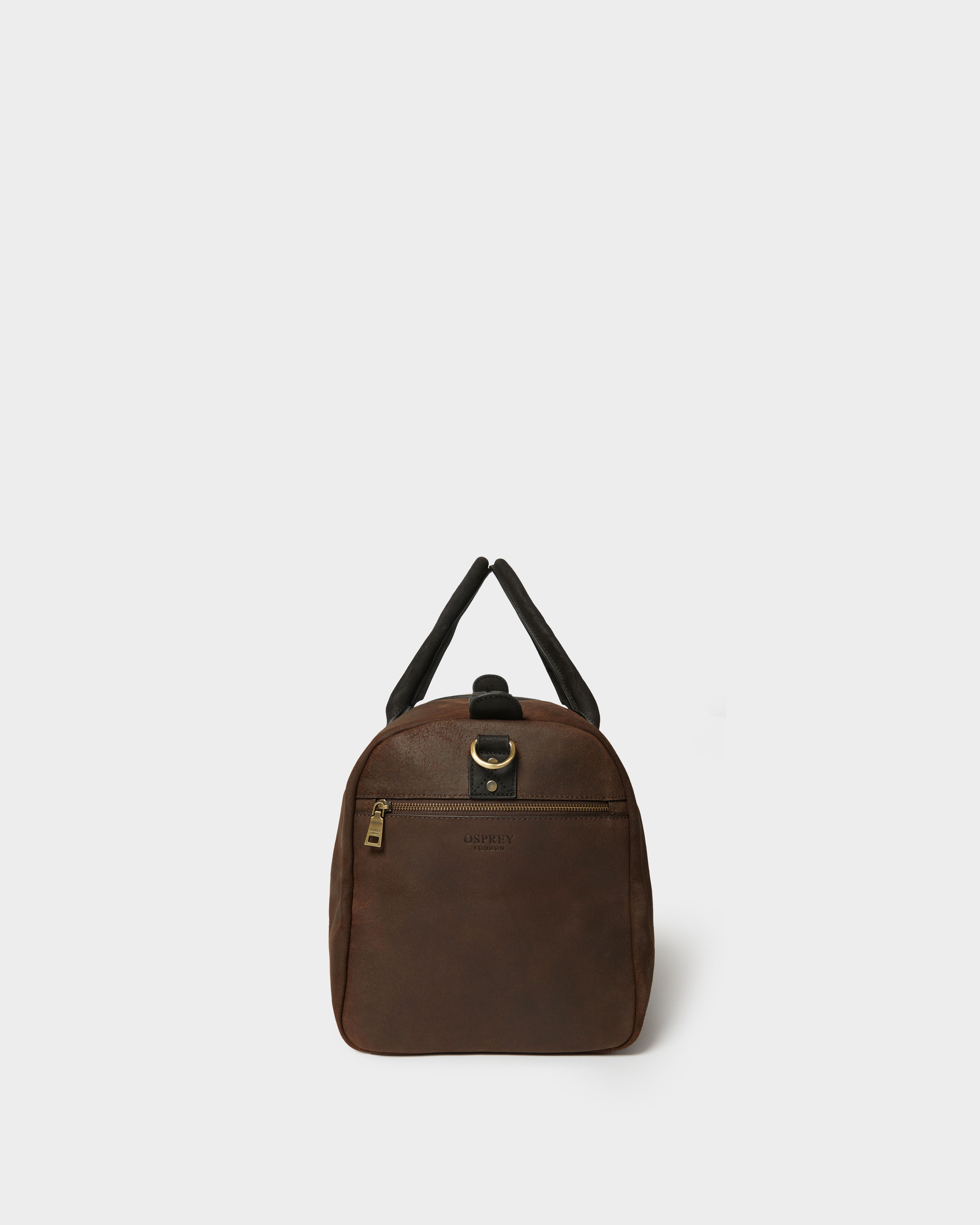 Image number 4 of The Jenson Leather Holdall in Chocolate