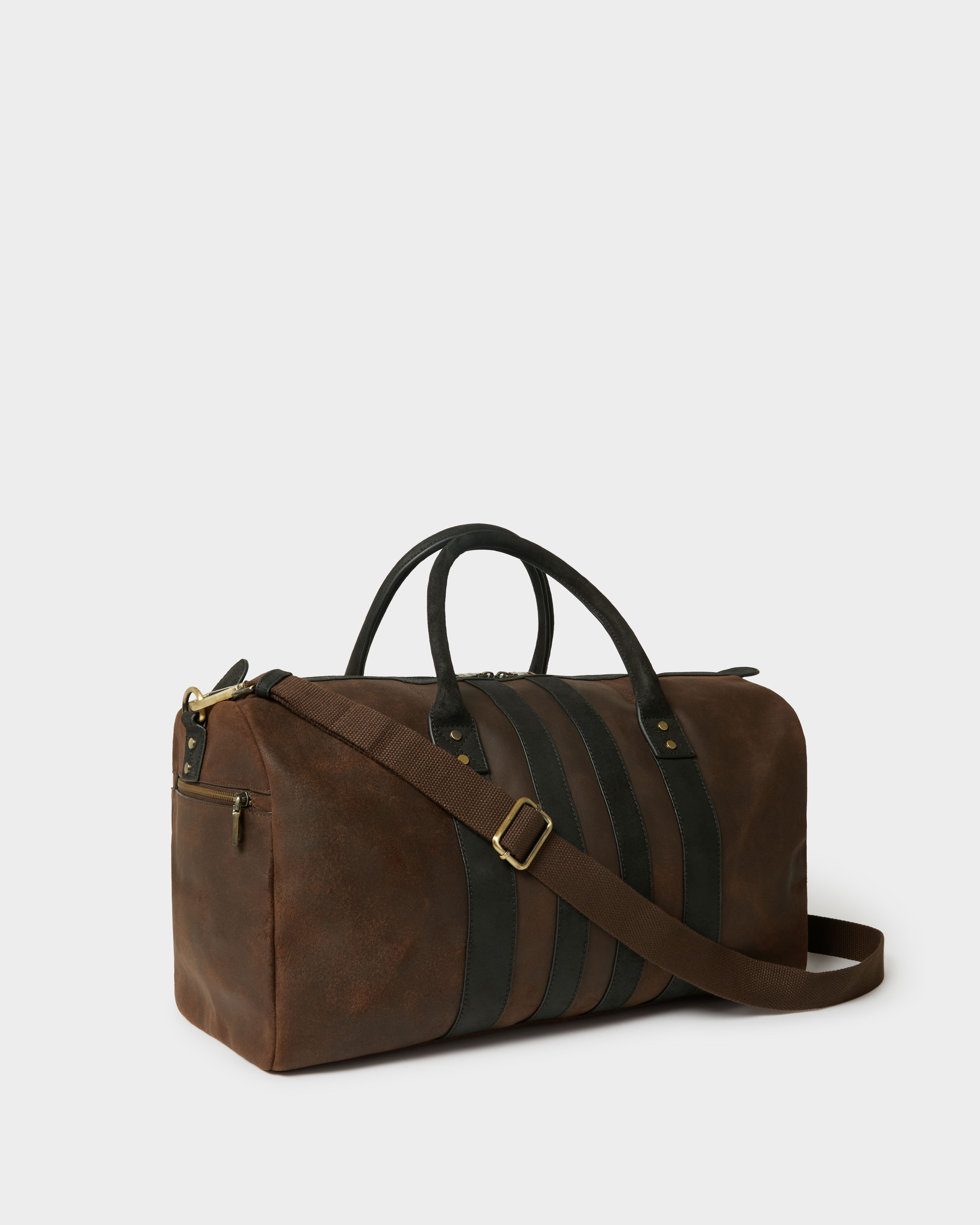 Image number 2 of The Jenson Leather Holdall in Chocolate