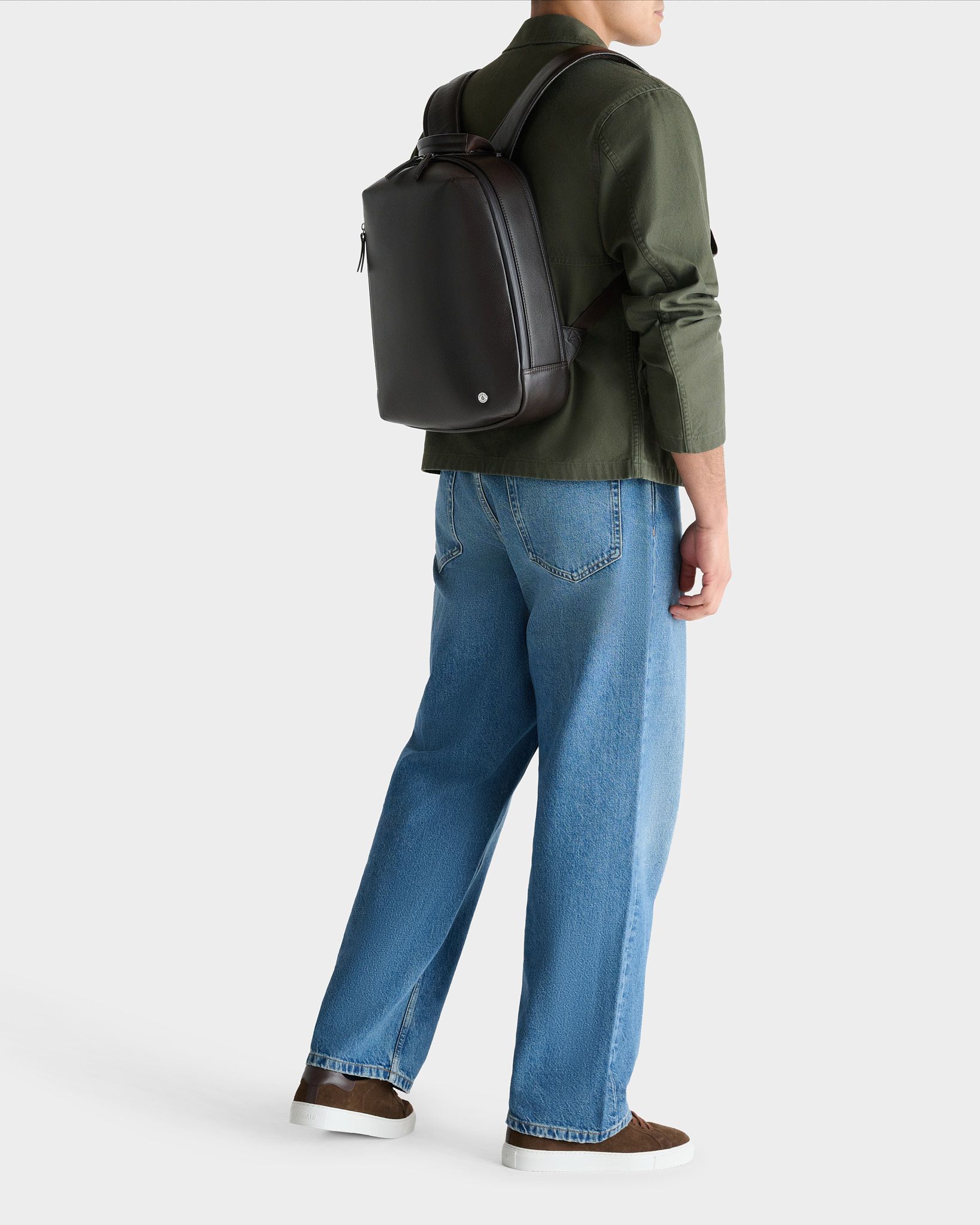 Image number 1 of The Venture Leather Backpack in Chocolate