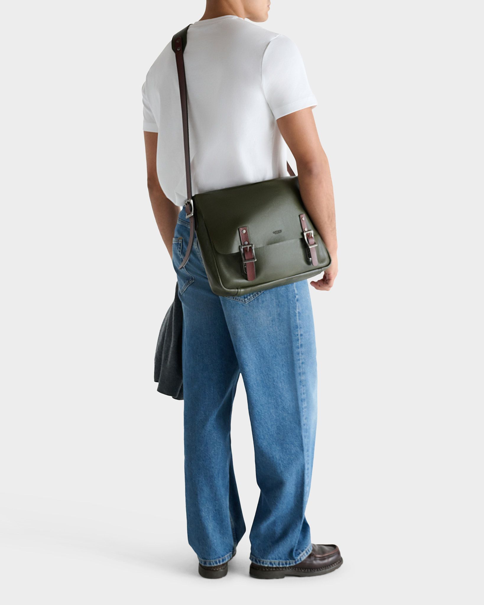 The Lorenzo Large Leather Messenger | OSPREY LONDON | Osprey London