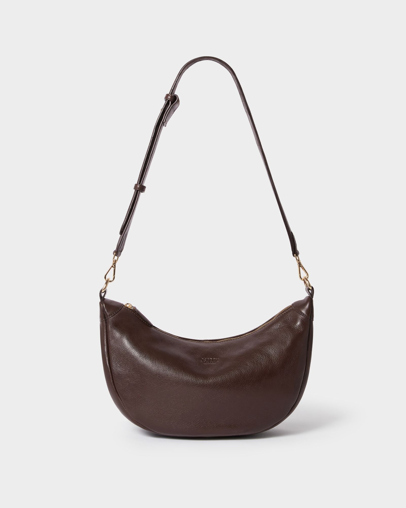 Image number 1 of The Oxford Leather Sling in Bitter Chocolate
