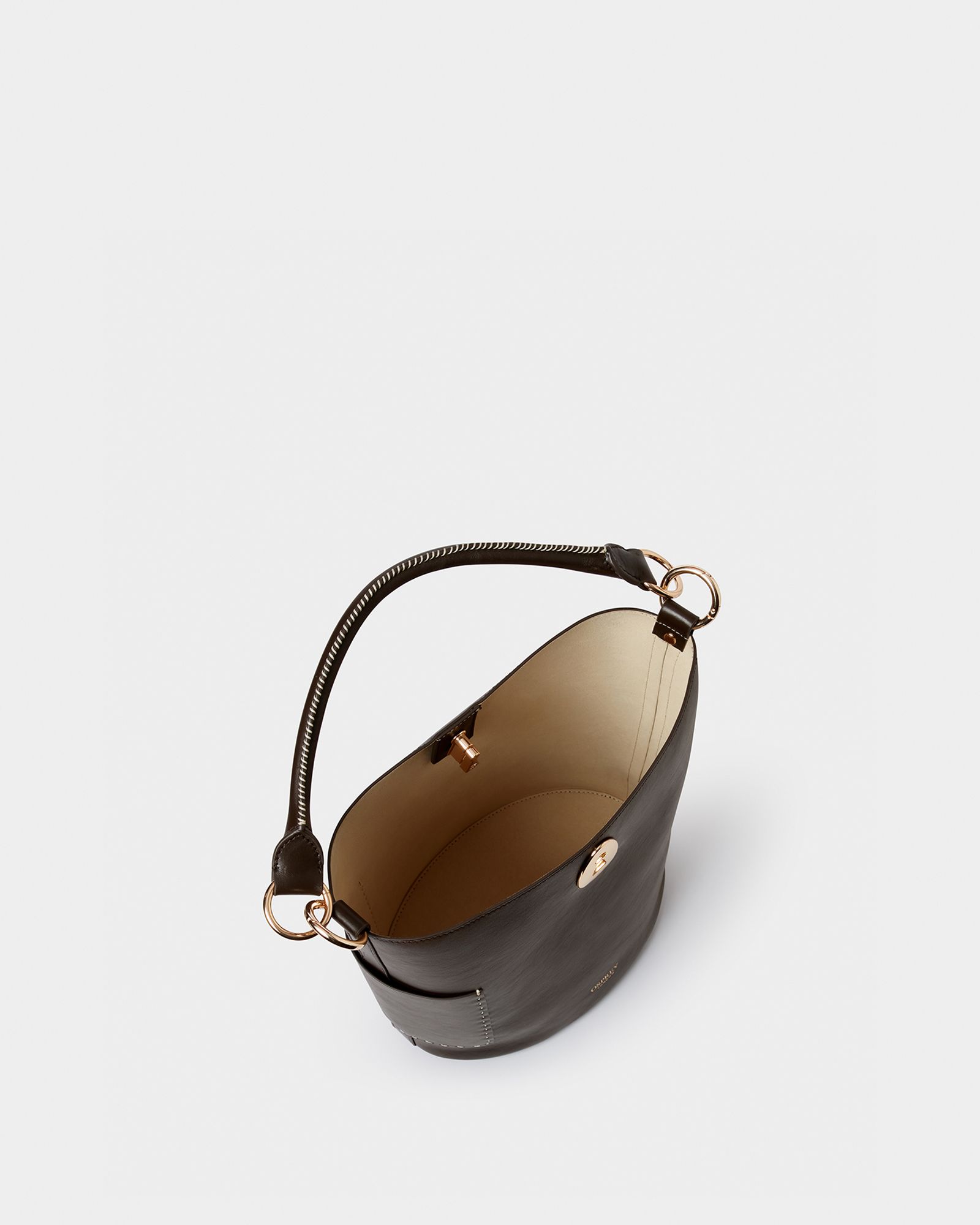 Image number 4 of The Ravello Bucket Bag in Chocolate