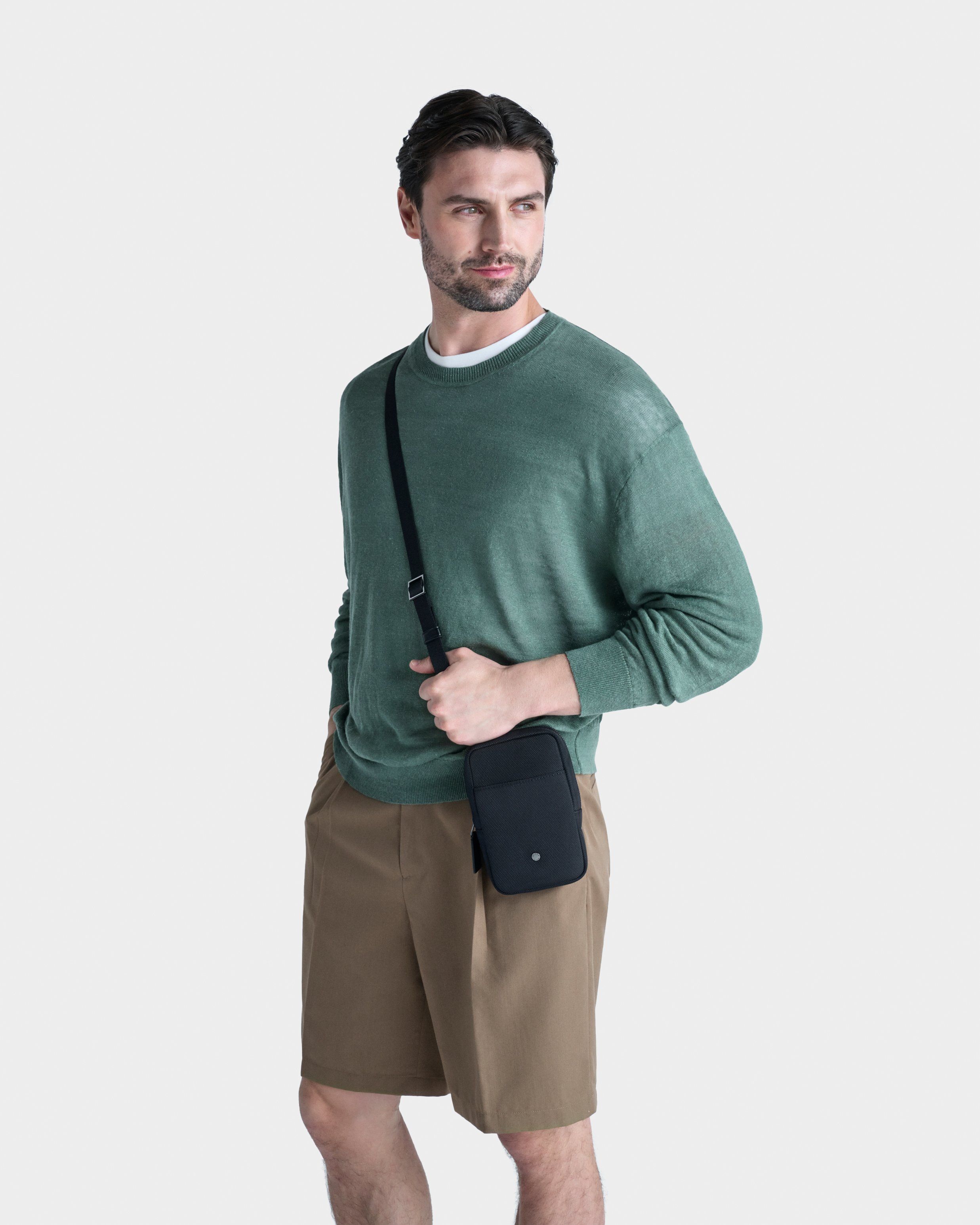 The Ballistic Nylon Phone Bag in Black