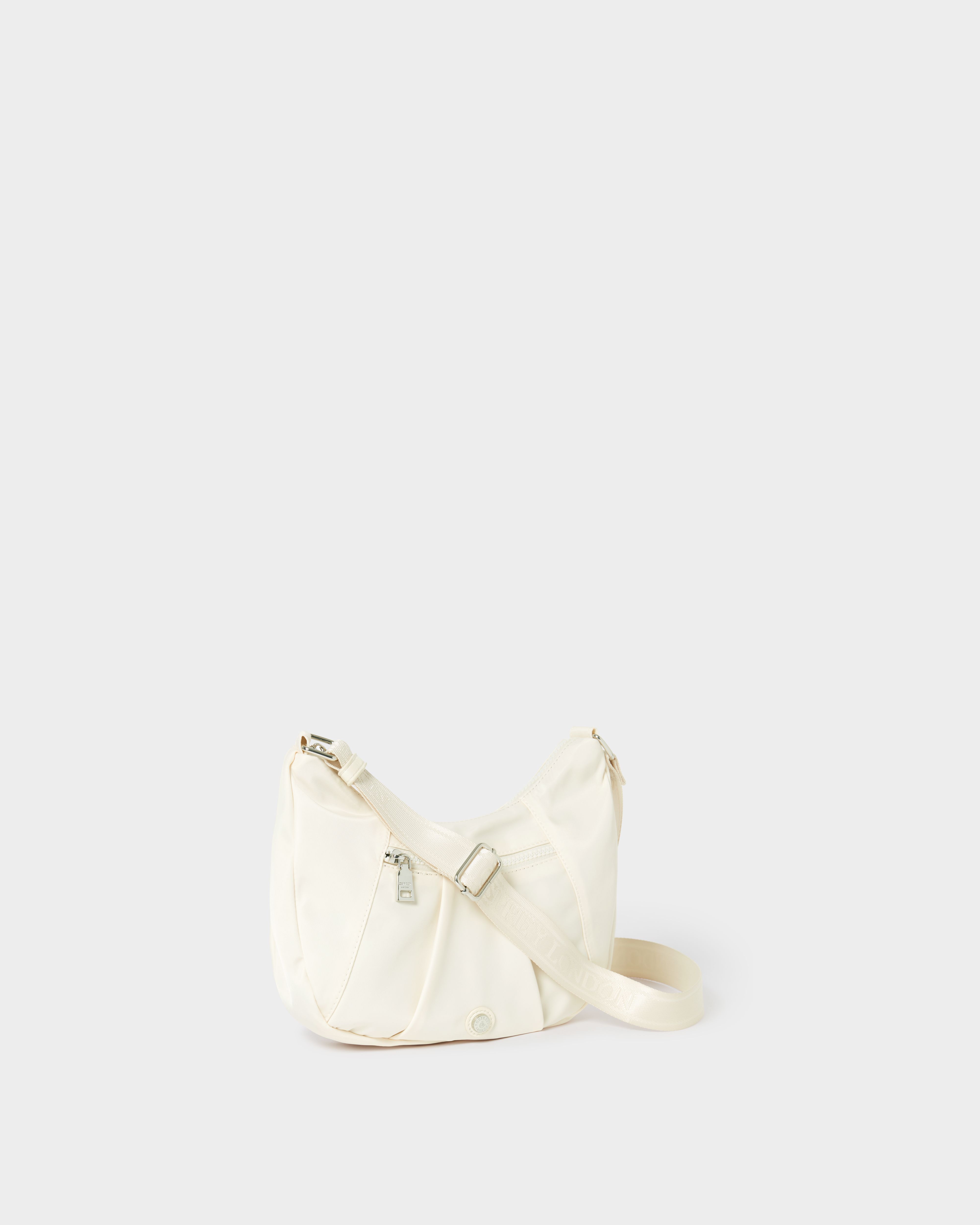 Image number 2 of The Fusion Nylon Small Crescent Bag in Cream