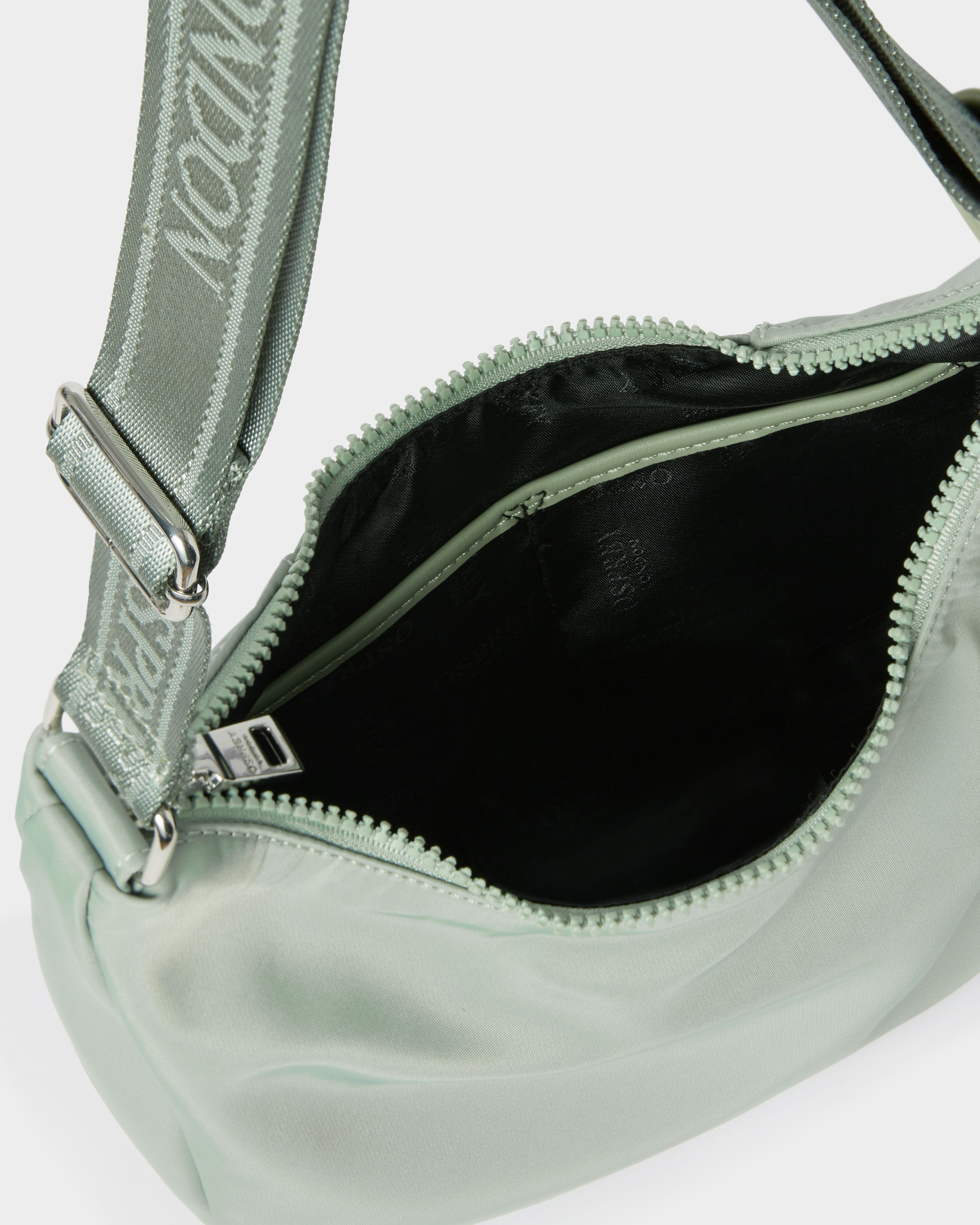 Image number 3 of The Fusion Nylon Small Crescent Bag in Sage