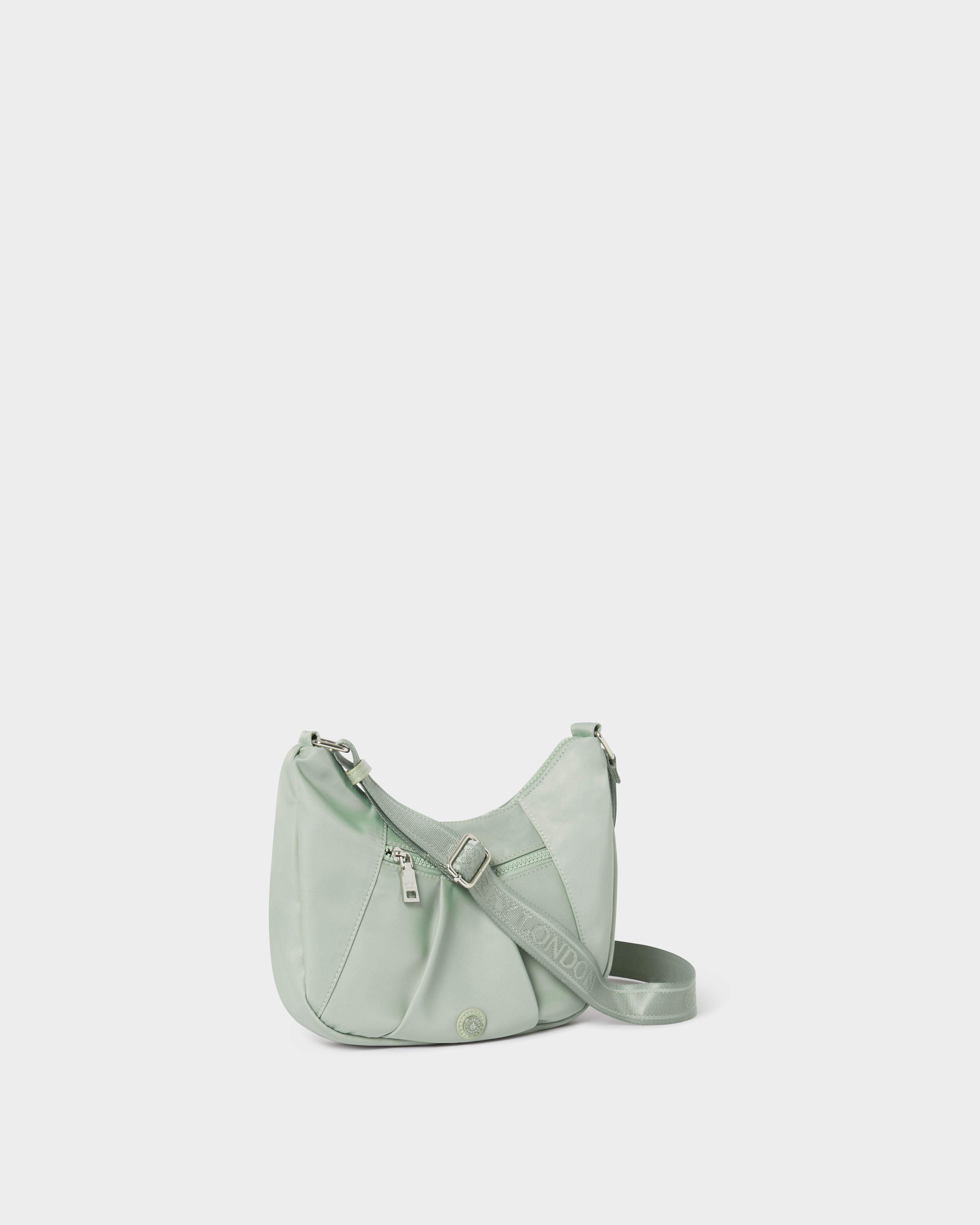 Image number 2 of The Fusion Nylon Small Crescent Bag in Sage