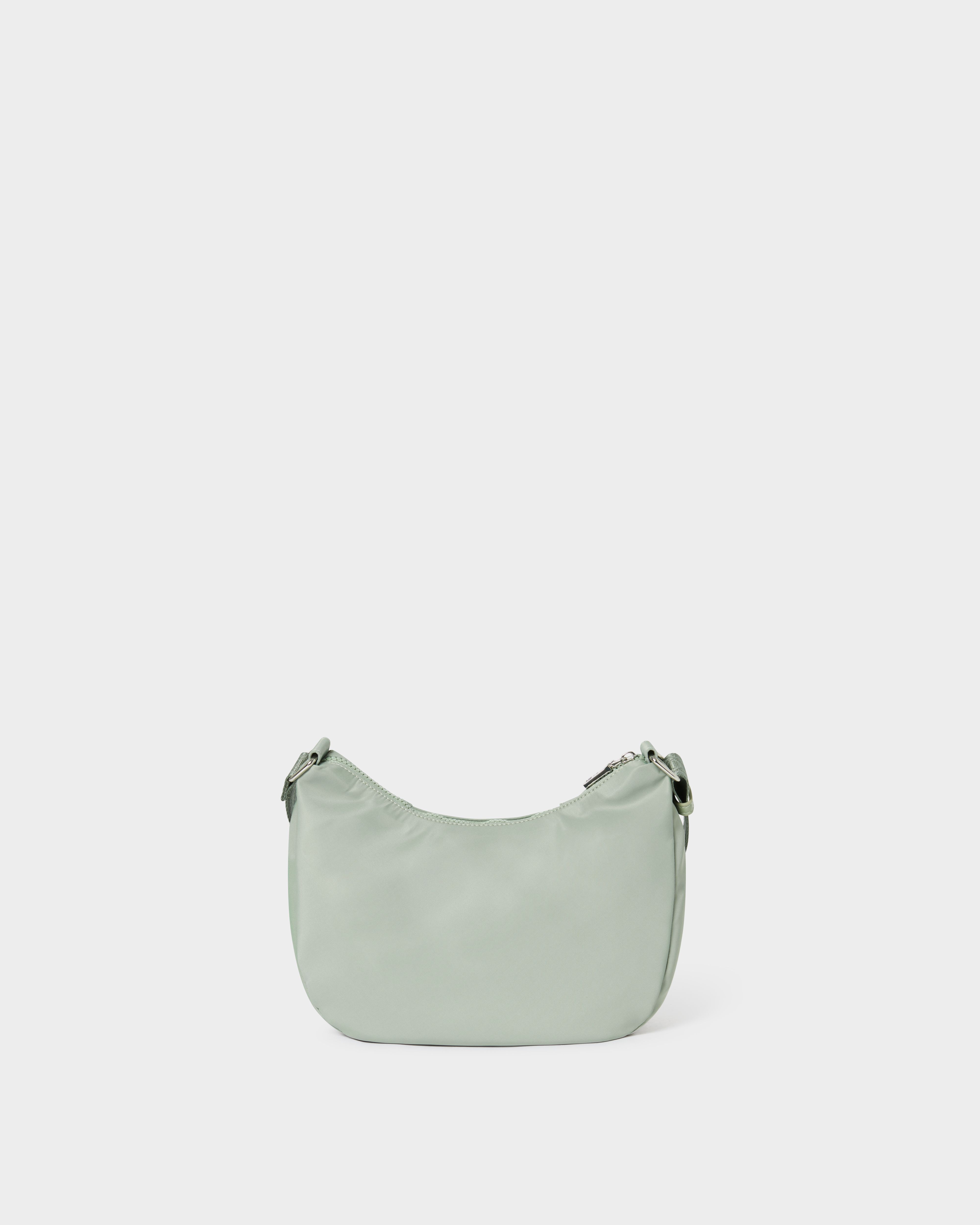 Image number 4 of The Fusion Nylon Small Crescent Bag in Sage