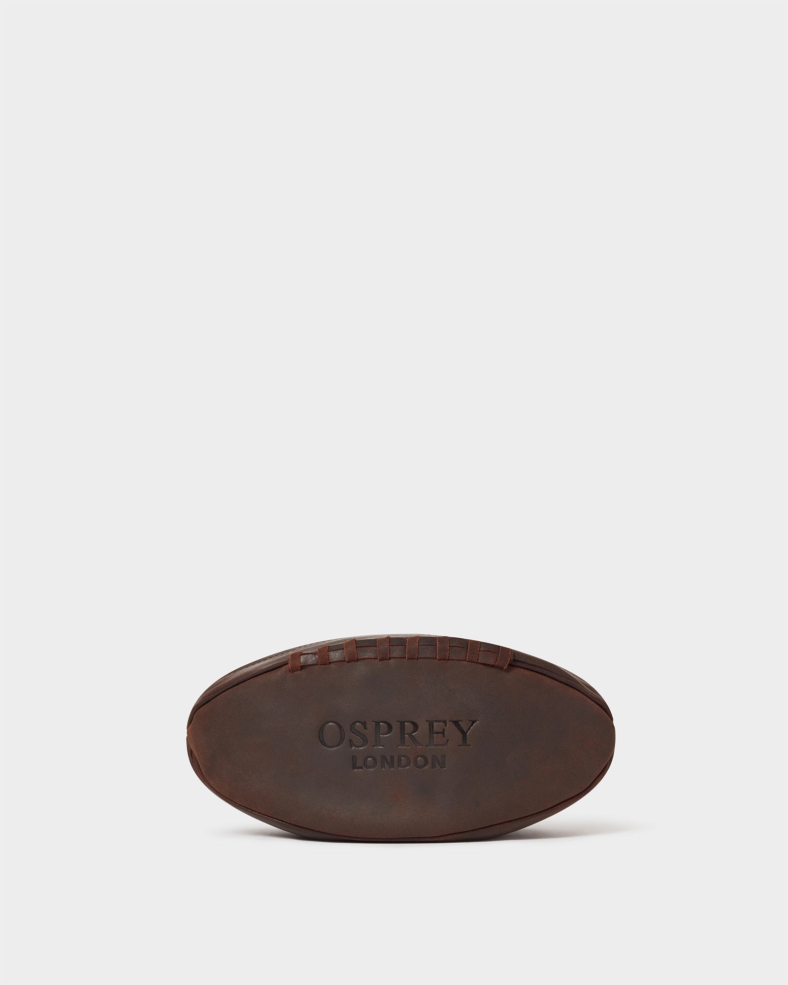 Image number 1 of The Jenson Rugger Leather Washbag in Chocolate
