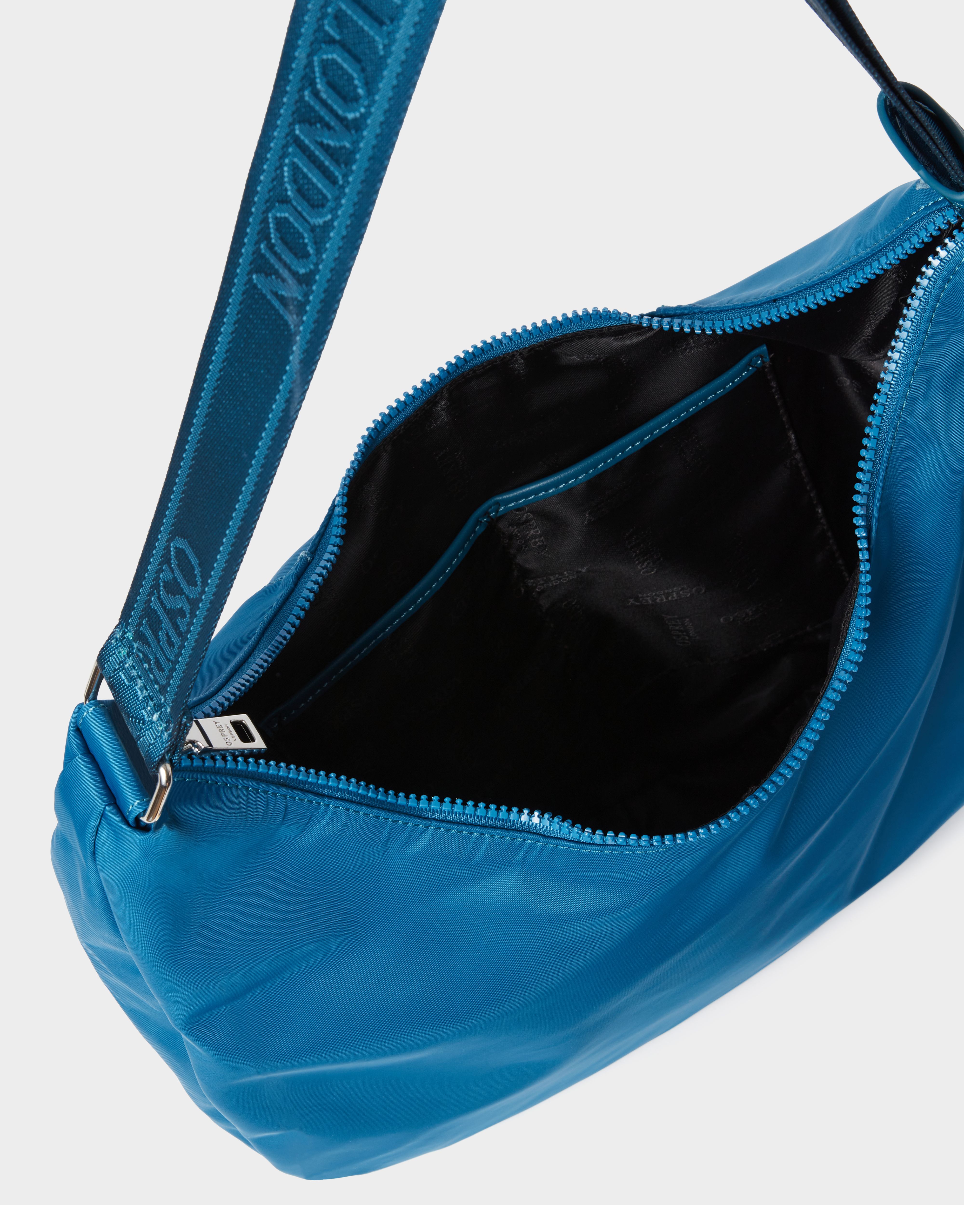 Image number 3 of The Fusion Nylon Medium Crescent Bag in Petrol