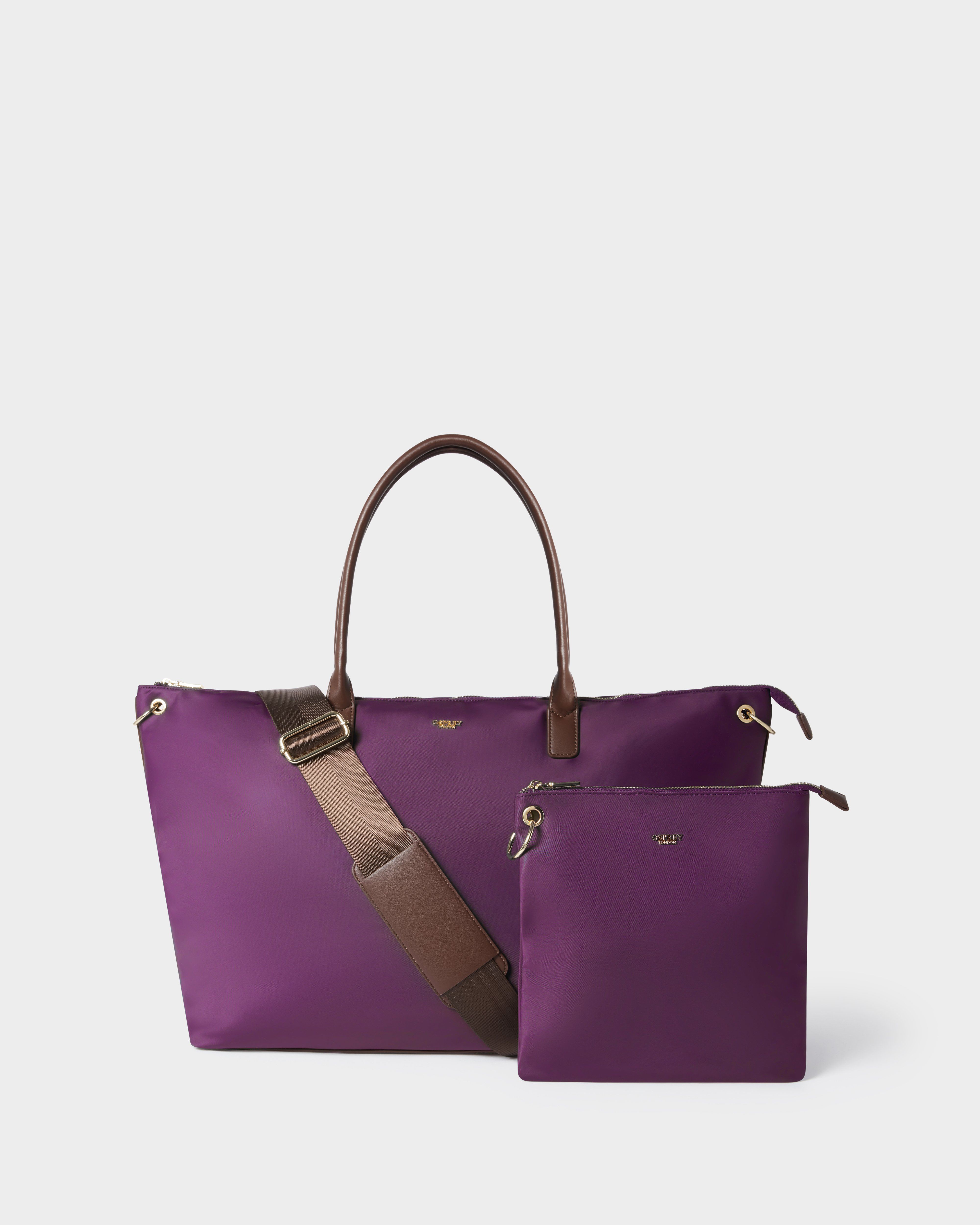 The Voyage Nylon Weekender in Aubergine