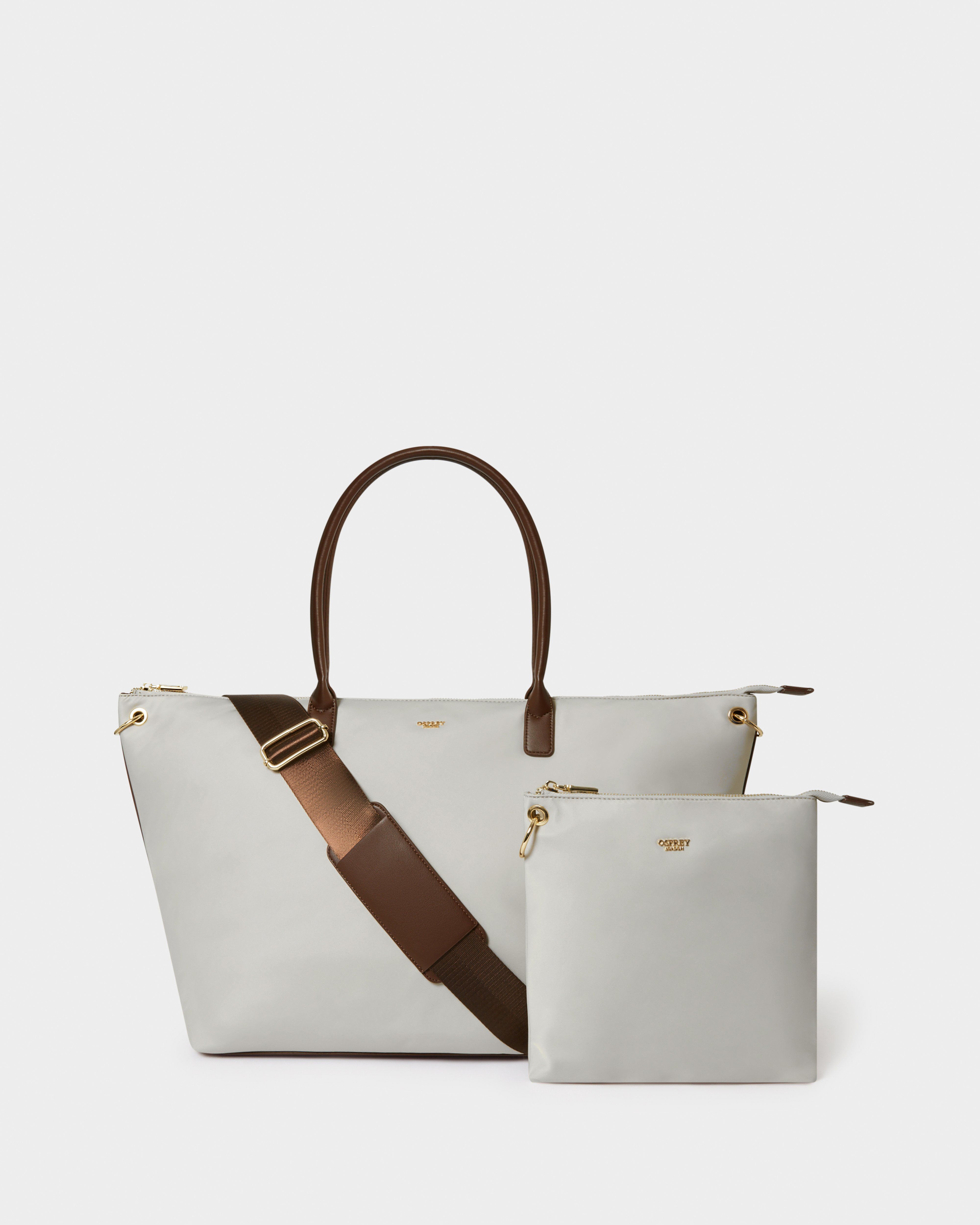 The Voyage Nylon Weekender in Silver Grey