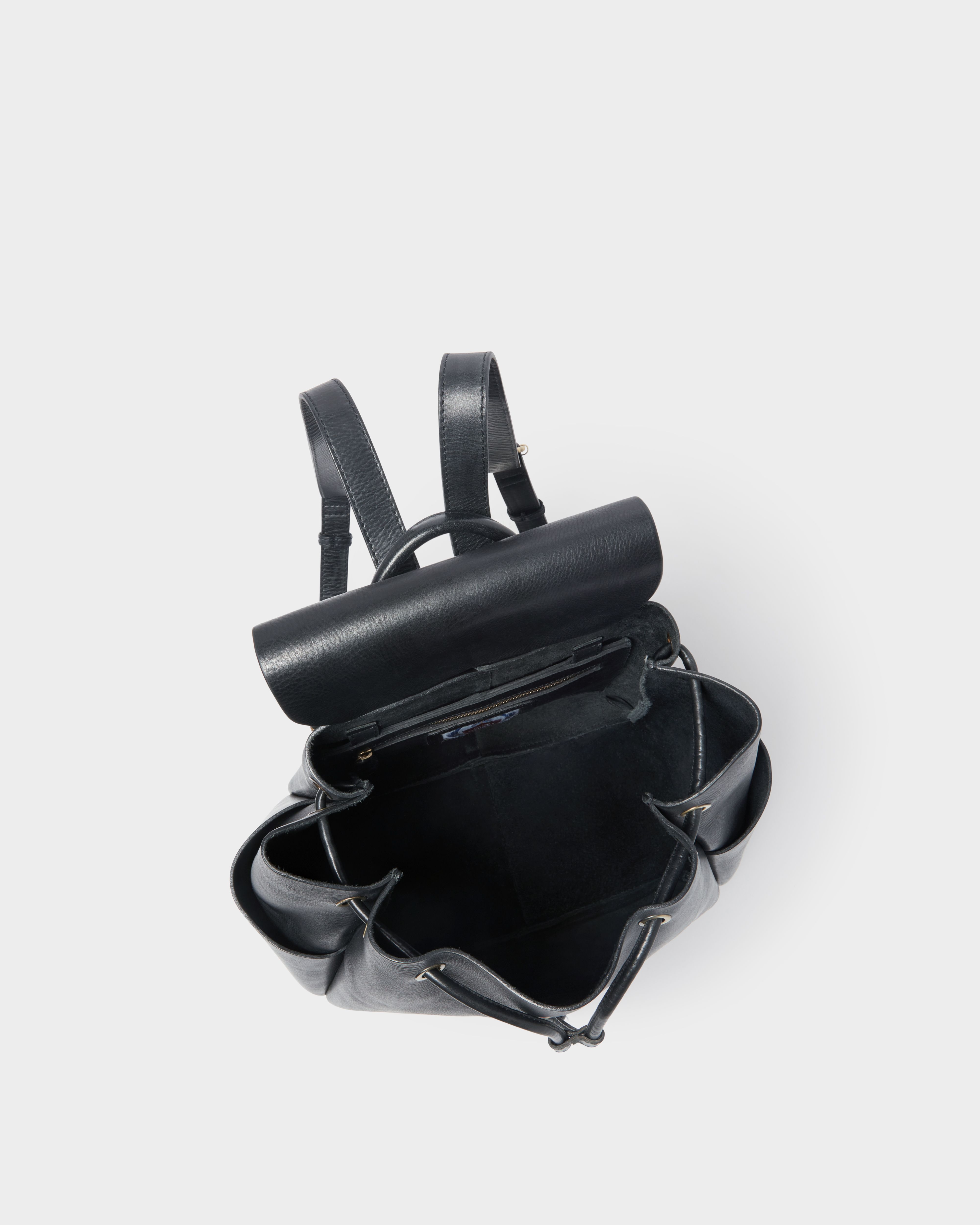 Image number 4 of The Monterrey Leather Backpack in Black