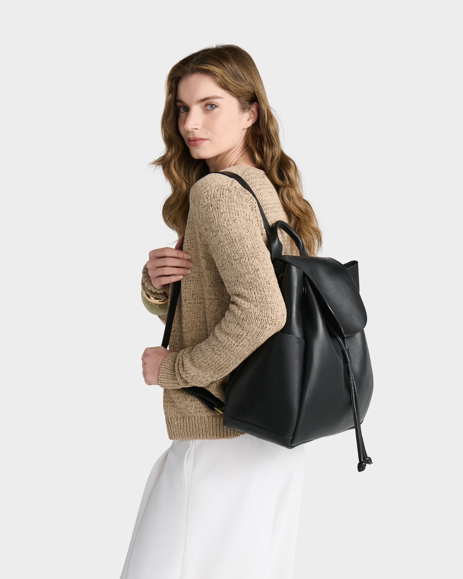 The Monterrey Leather Backpack in Black