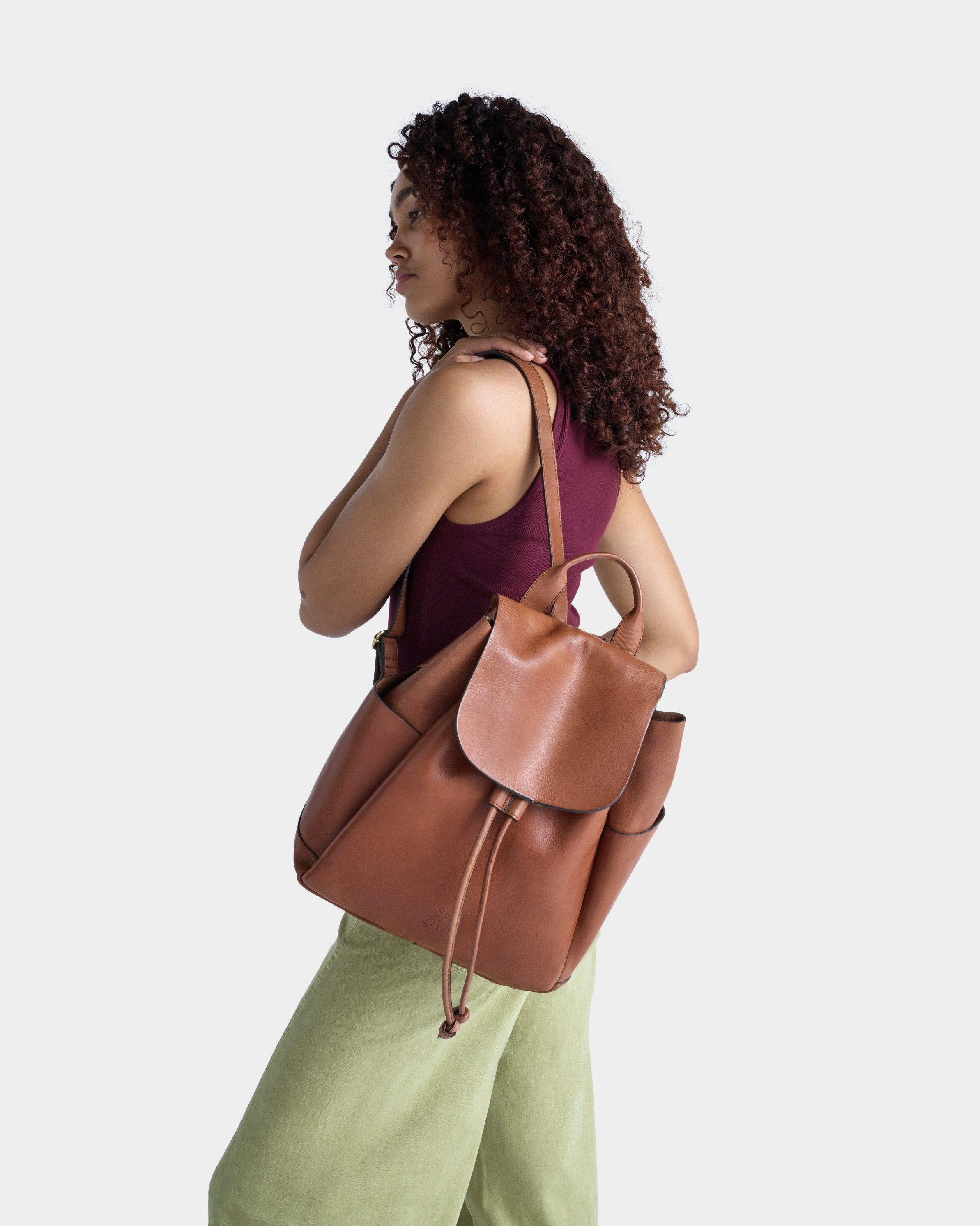 Image number 1 of The Monterrey Leather Backpack in Tan