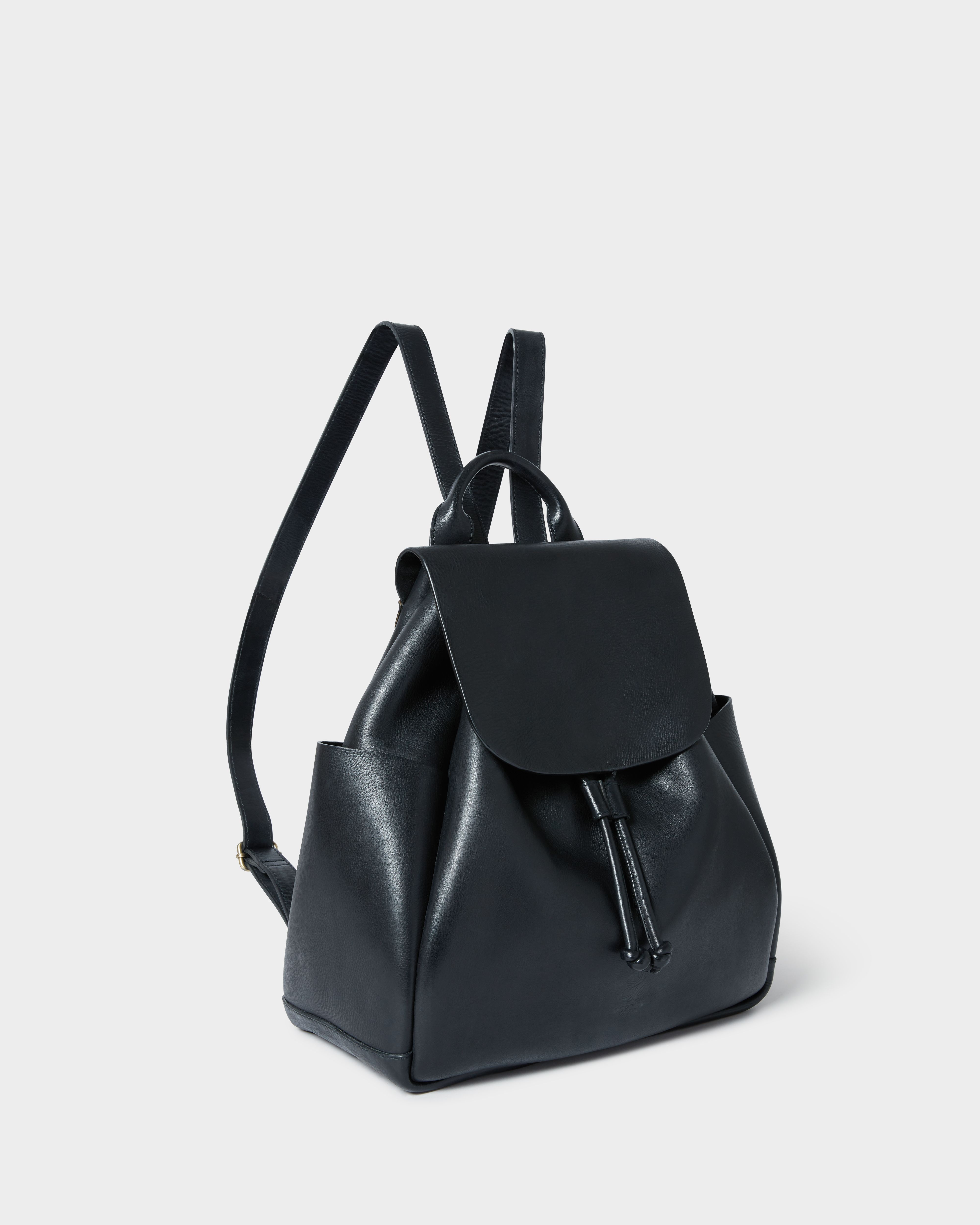 Image number 2 of The Monterrey Leather Backpack in Black