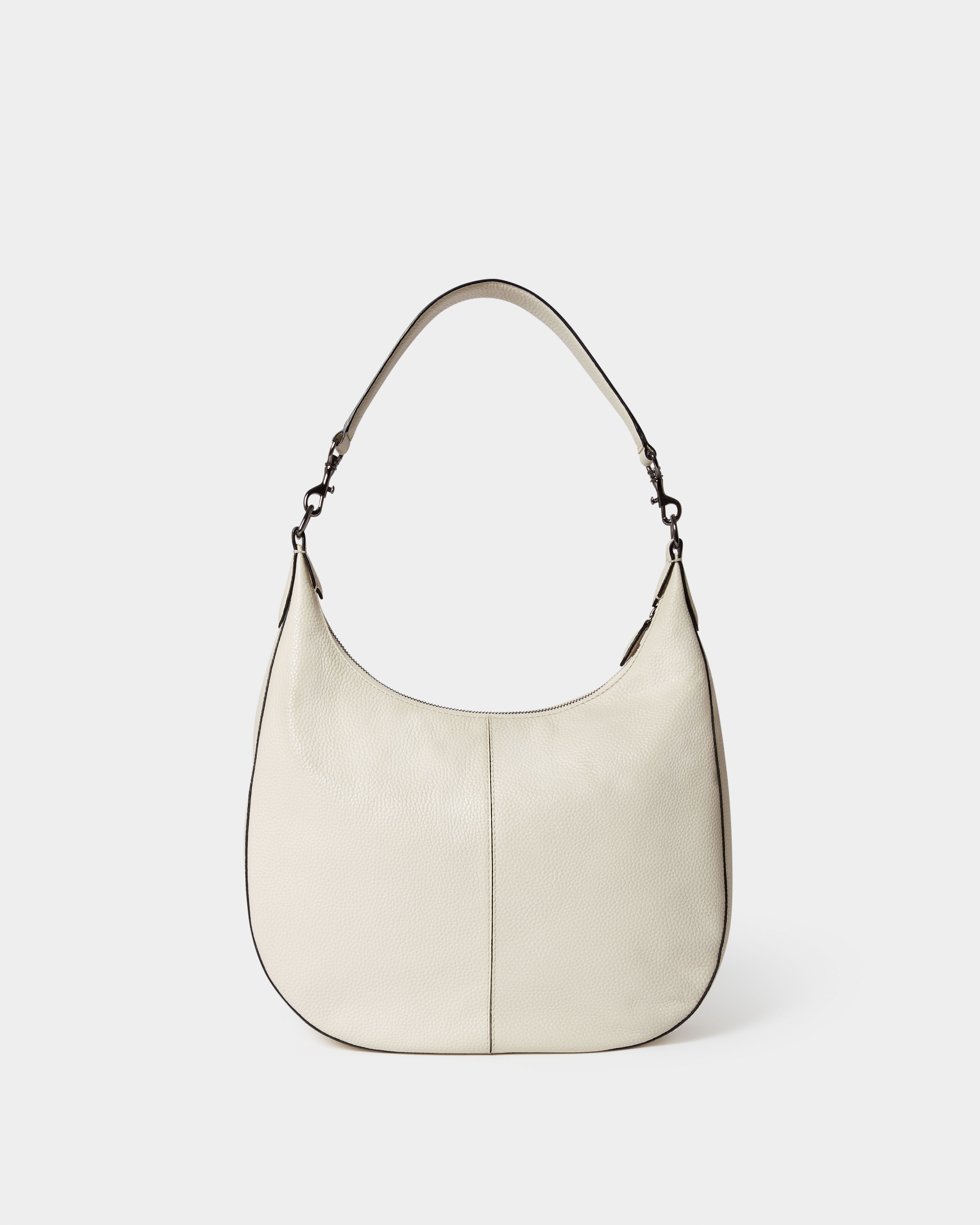 Image number 4 of The Aspen Leather Crescent Bag in Ivory