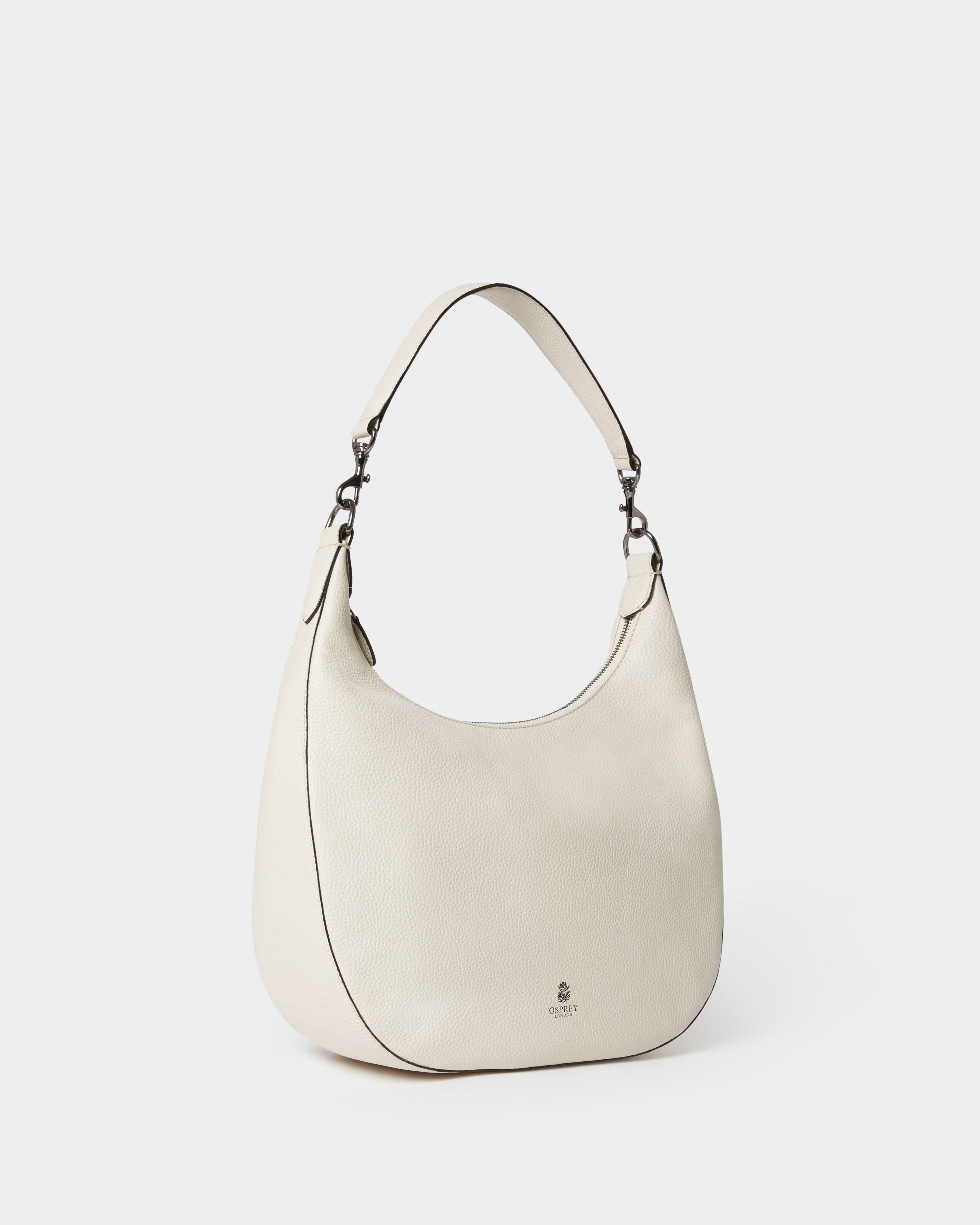 Image number 2 of The Aspen Leather Crescent Bag in Ivory