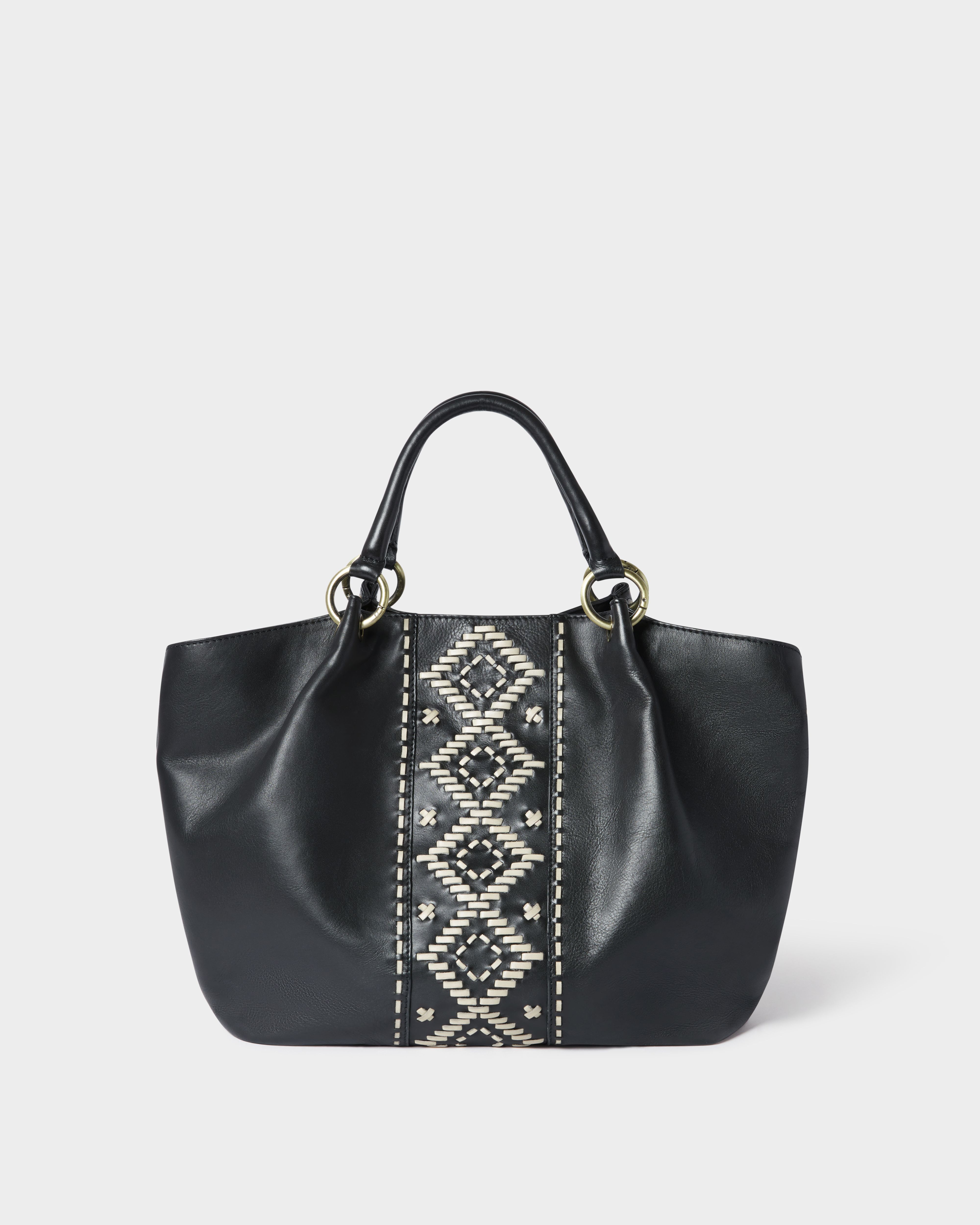 The Dakota Leather Tote in Black