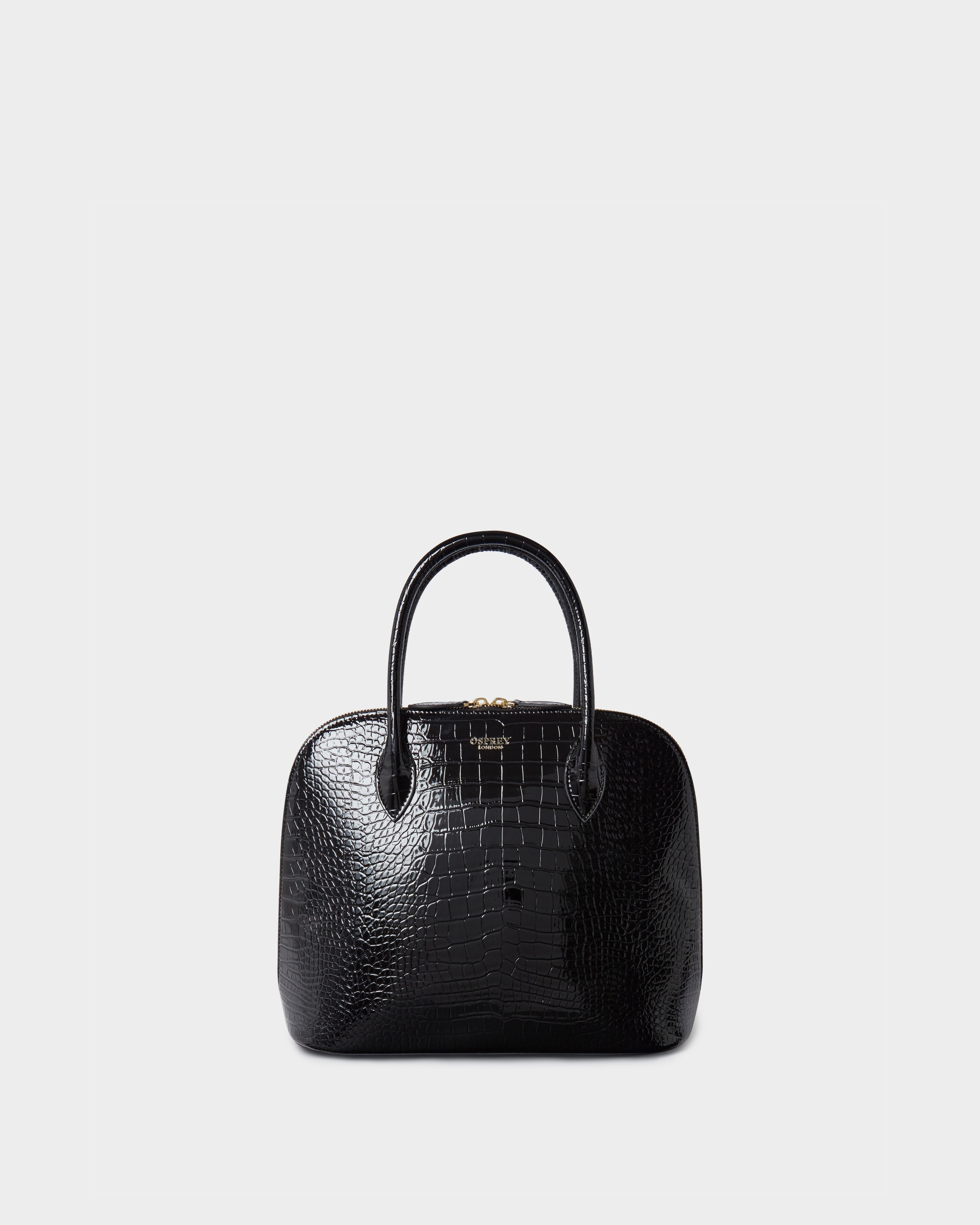 The Fulham Medium Faux Leather  Bug in Black