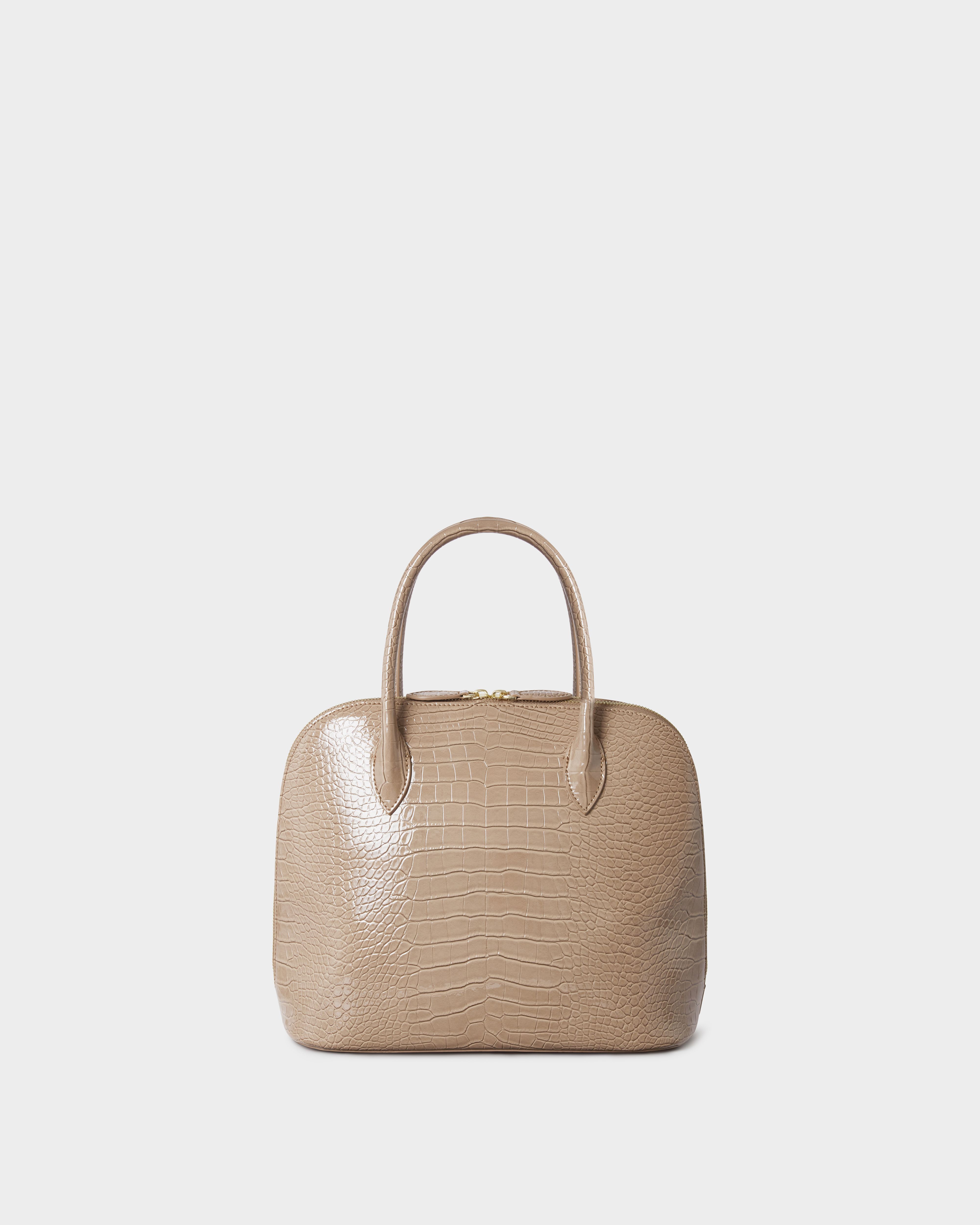 Image number 3 of The Fulham Medium Faux Leather  Bug in Taupe