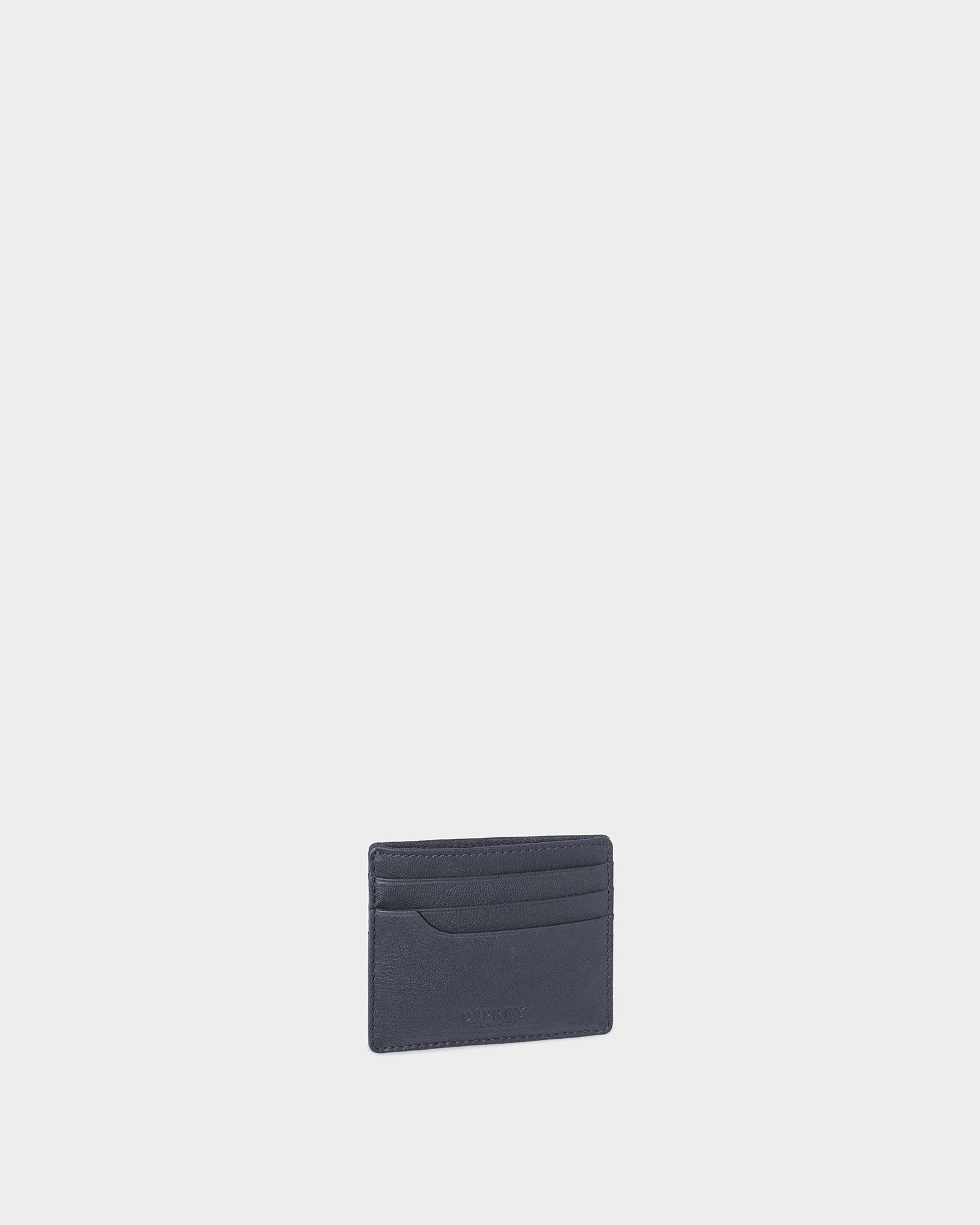 Image number 6 of The Arlington Leather Card Holder in Navy