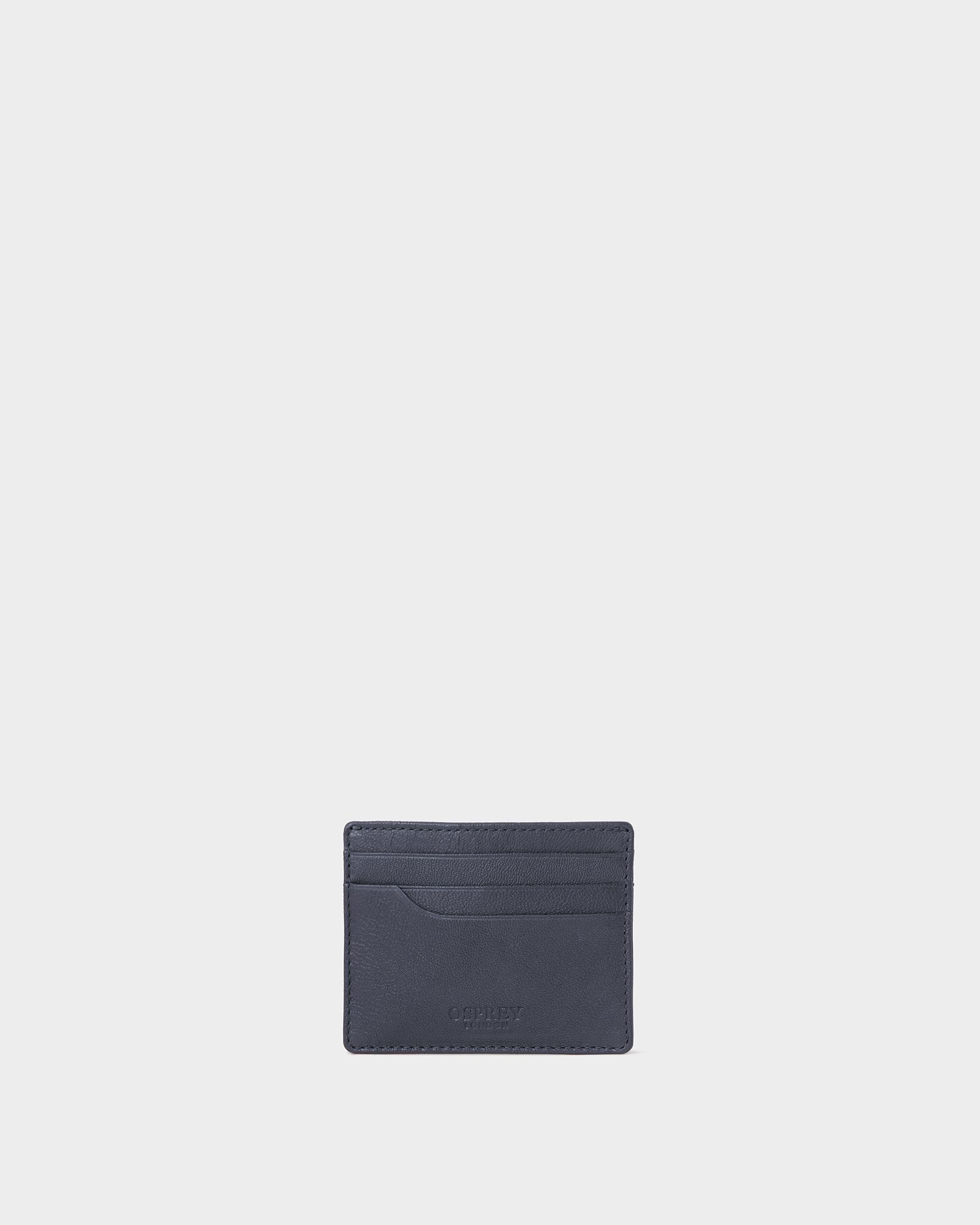 Image number 2 of The Arlington Leather Card Holder in Navy