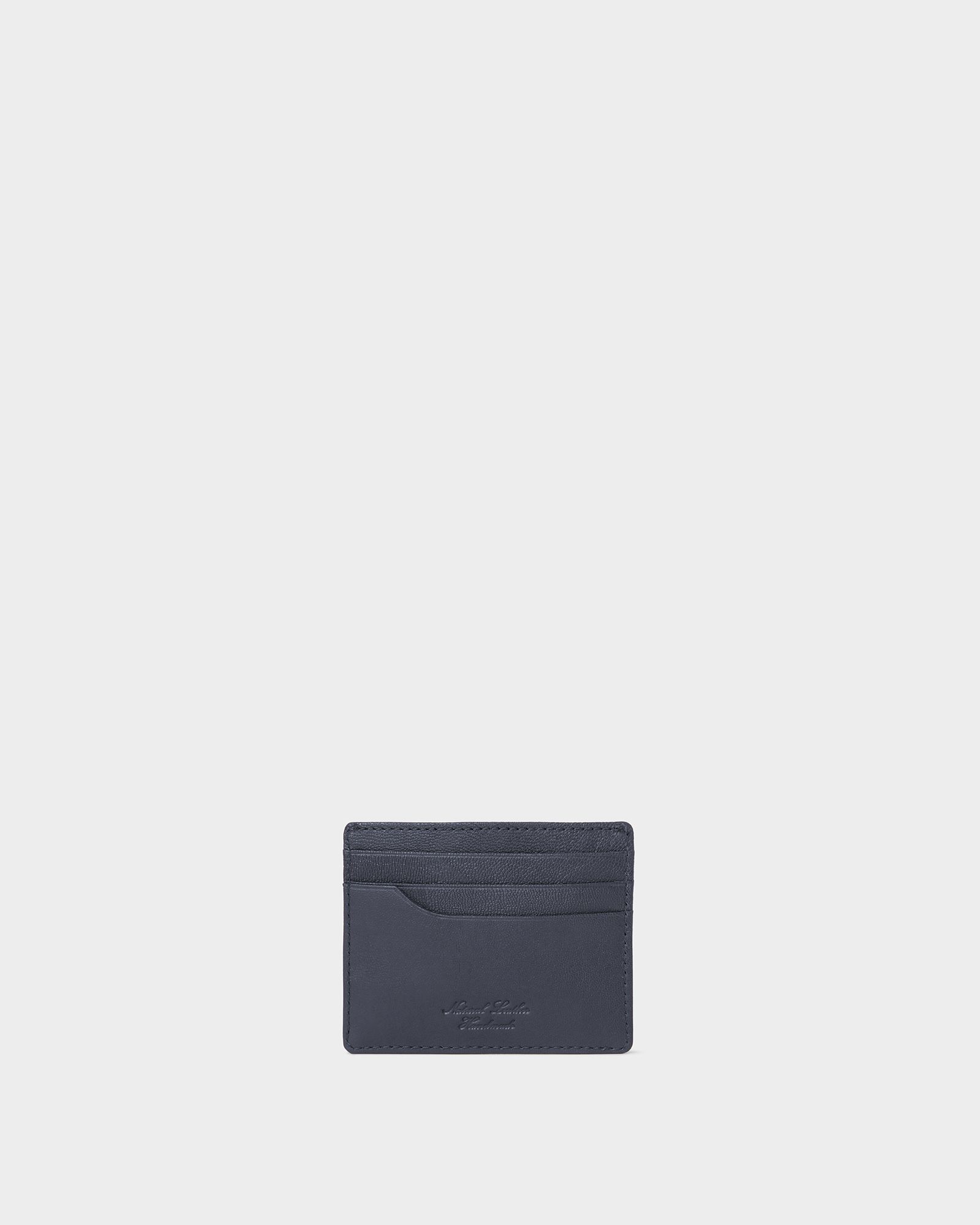 Image number 5 of The Arlington Leather Card Holder in Navy