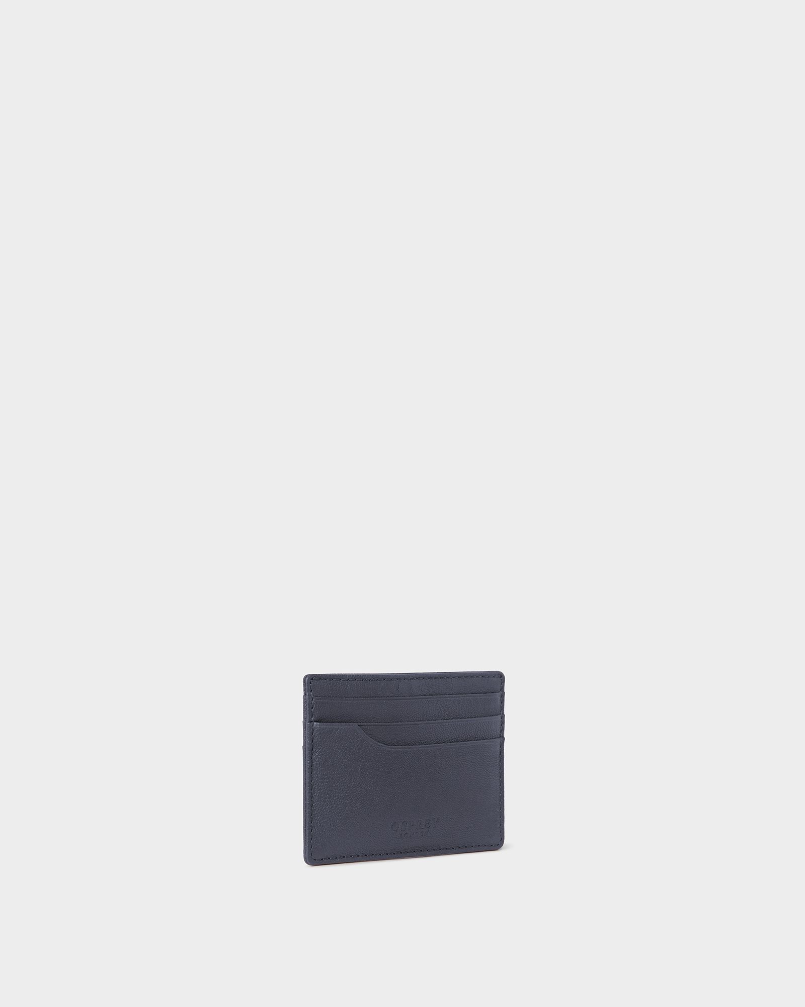 Image number 3 of The Arlington Leather Card Holder in Navy