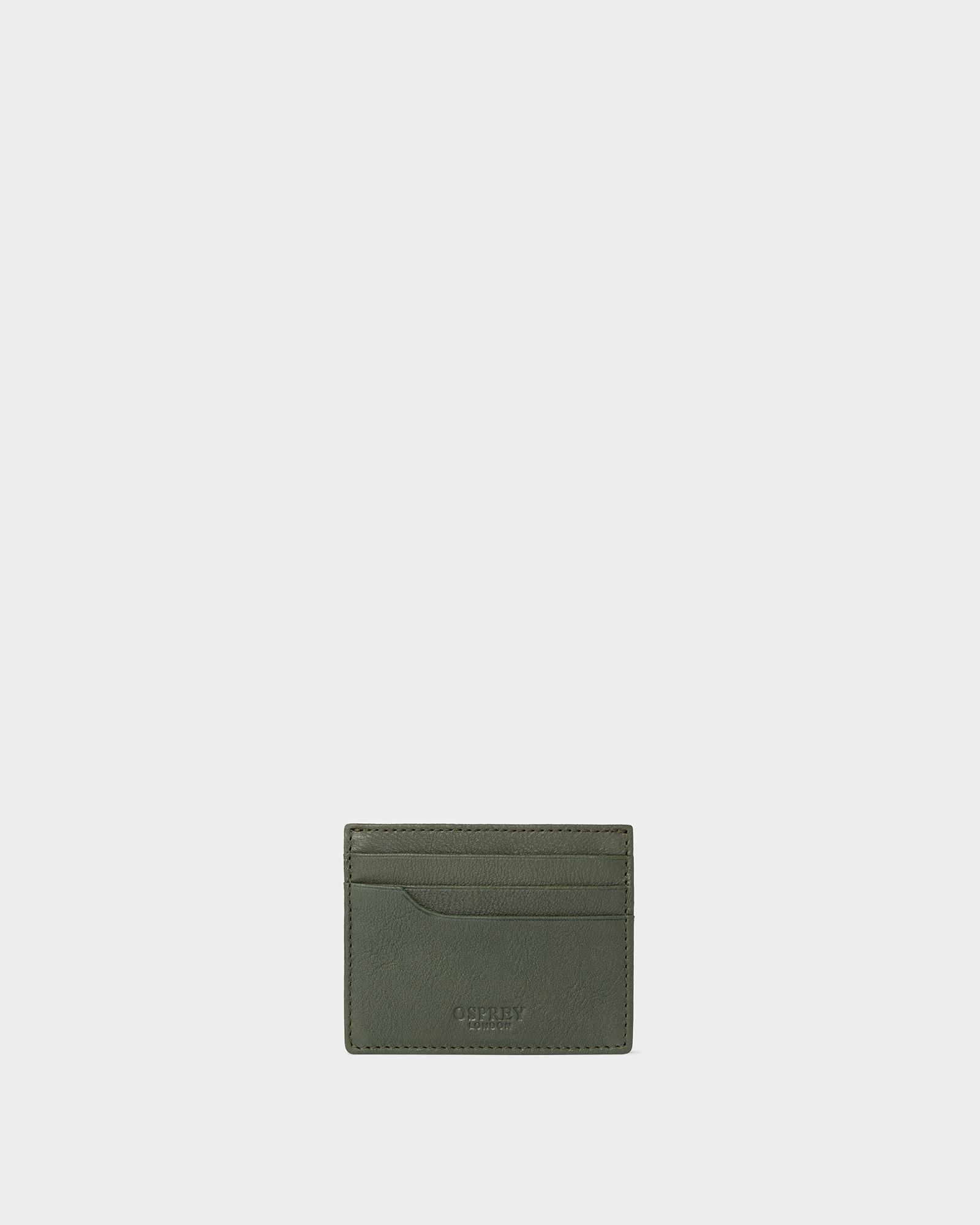 Image number 2 of The Arlington Leather Card Holder in Green