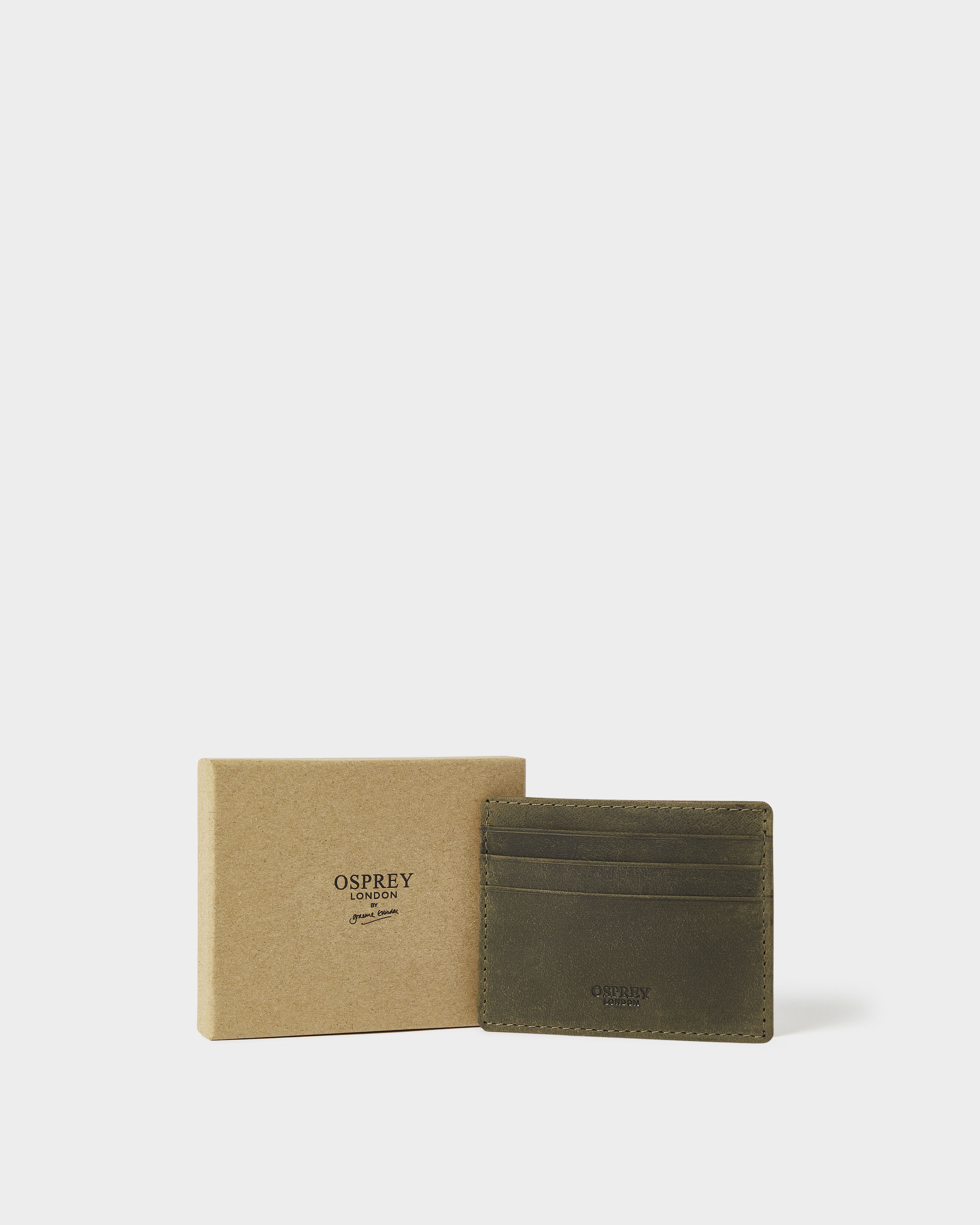 The Arlington Leather Card Holder in Green