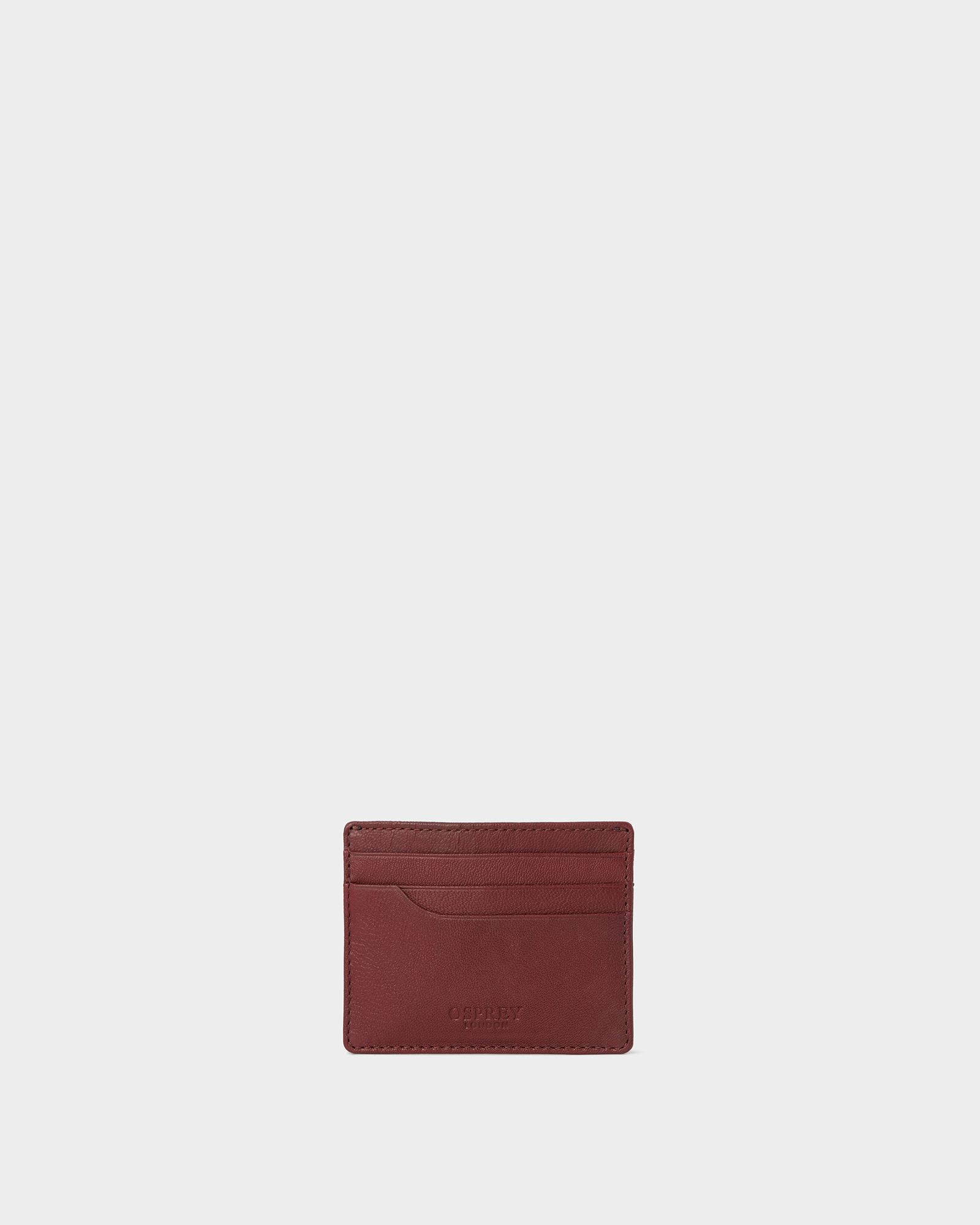 Image number 2 of The Arlington Leather Card Holder in Bordeaux