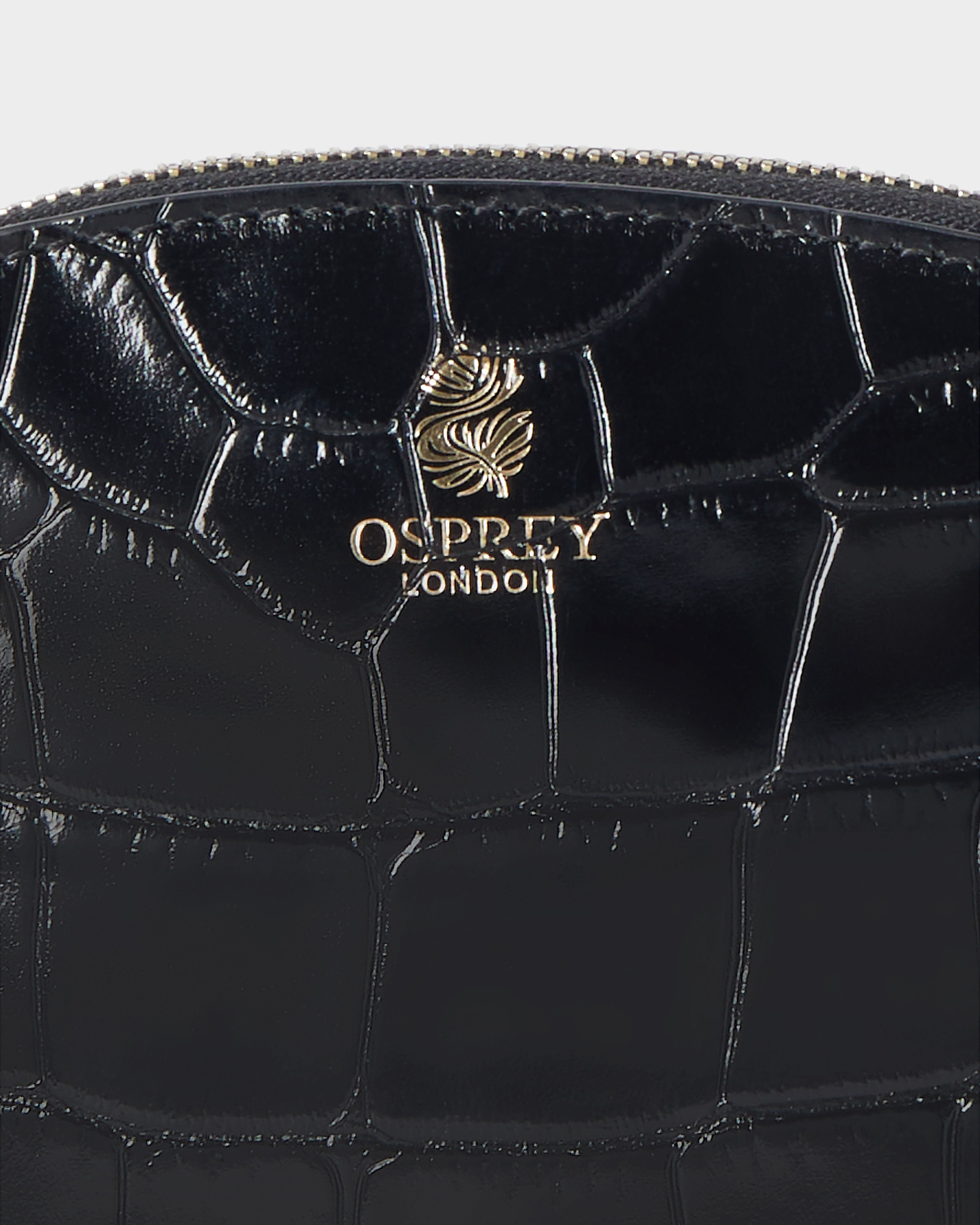 Image number 4 of The Wentworth Italian Leather Small Make Up Bag in Black