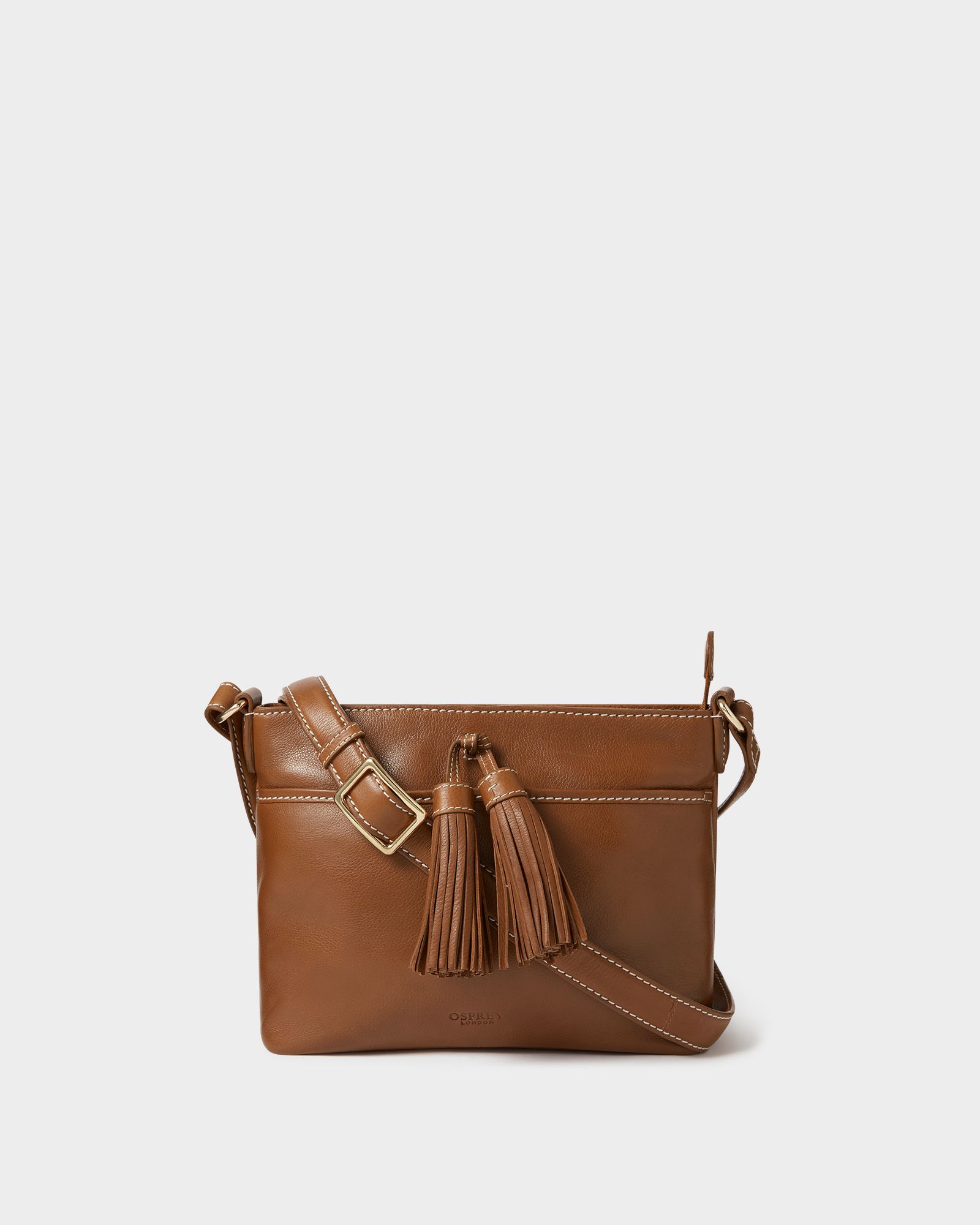 Image number 1 of The Vintage Savanna Leather Crossbody in Tan