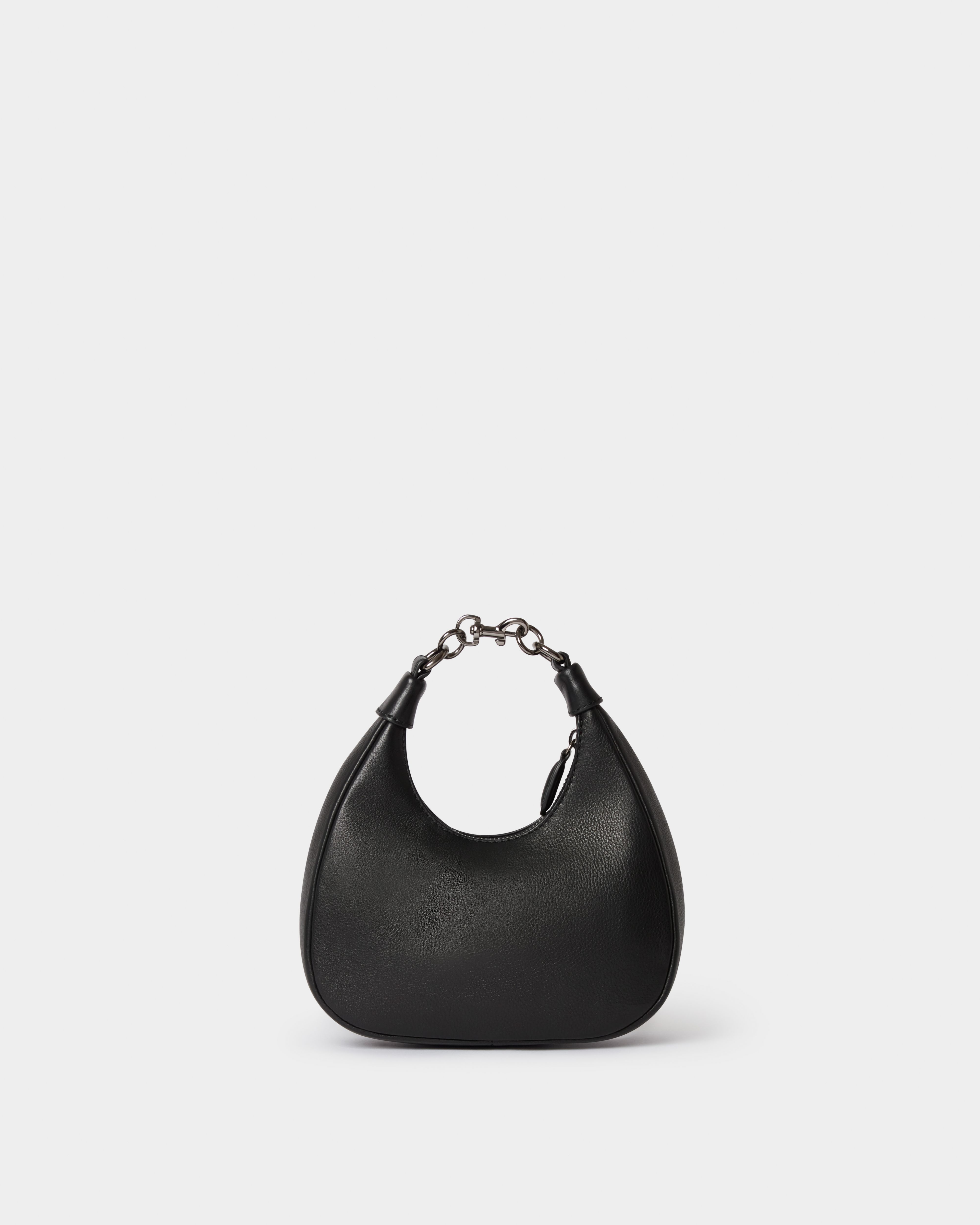 Image number 4 of The Wristlet Leather Bag in Black