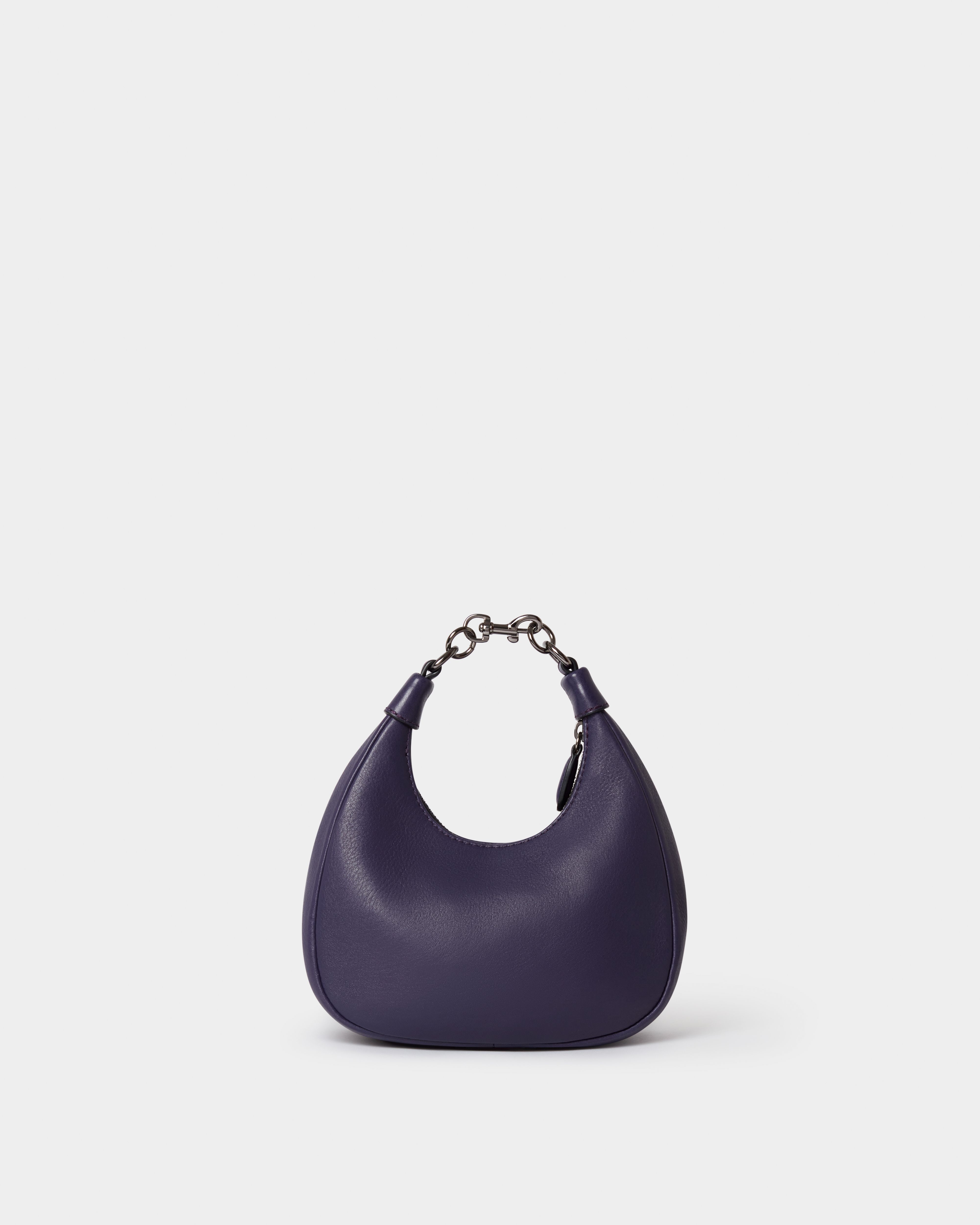 Image number 6 of The Wristlet Leather Bag in Purple