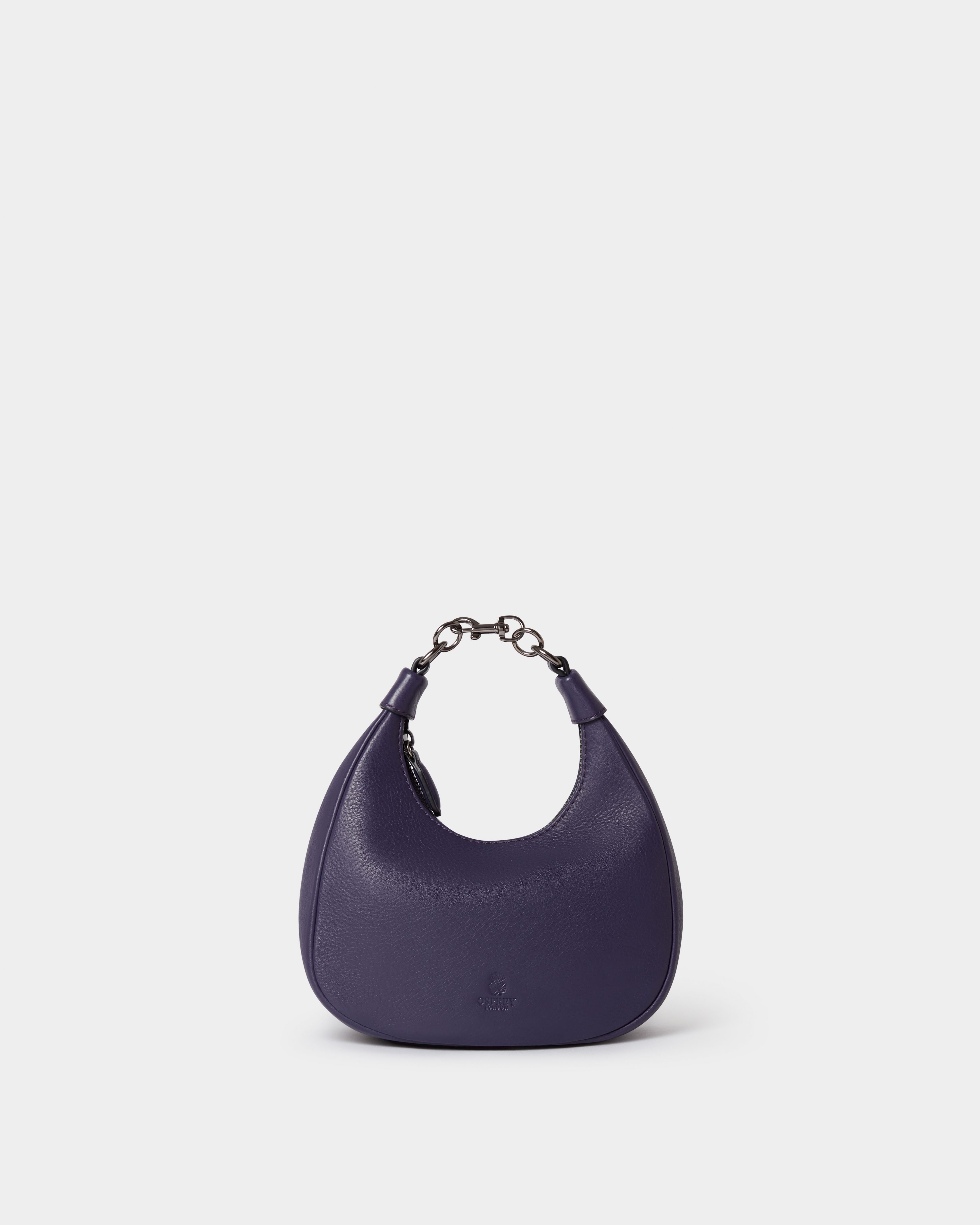 Image number 3 of The Wristlet Leather Bag in Purple