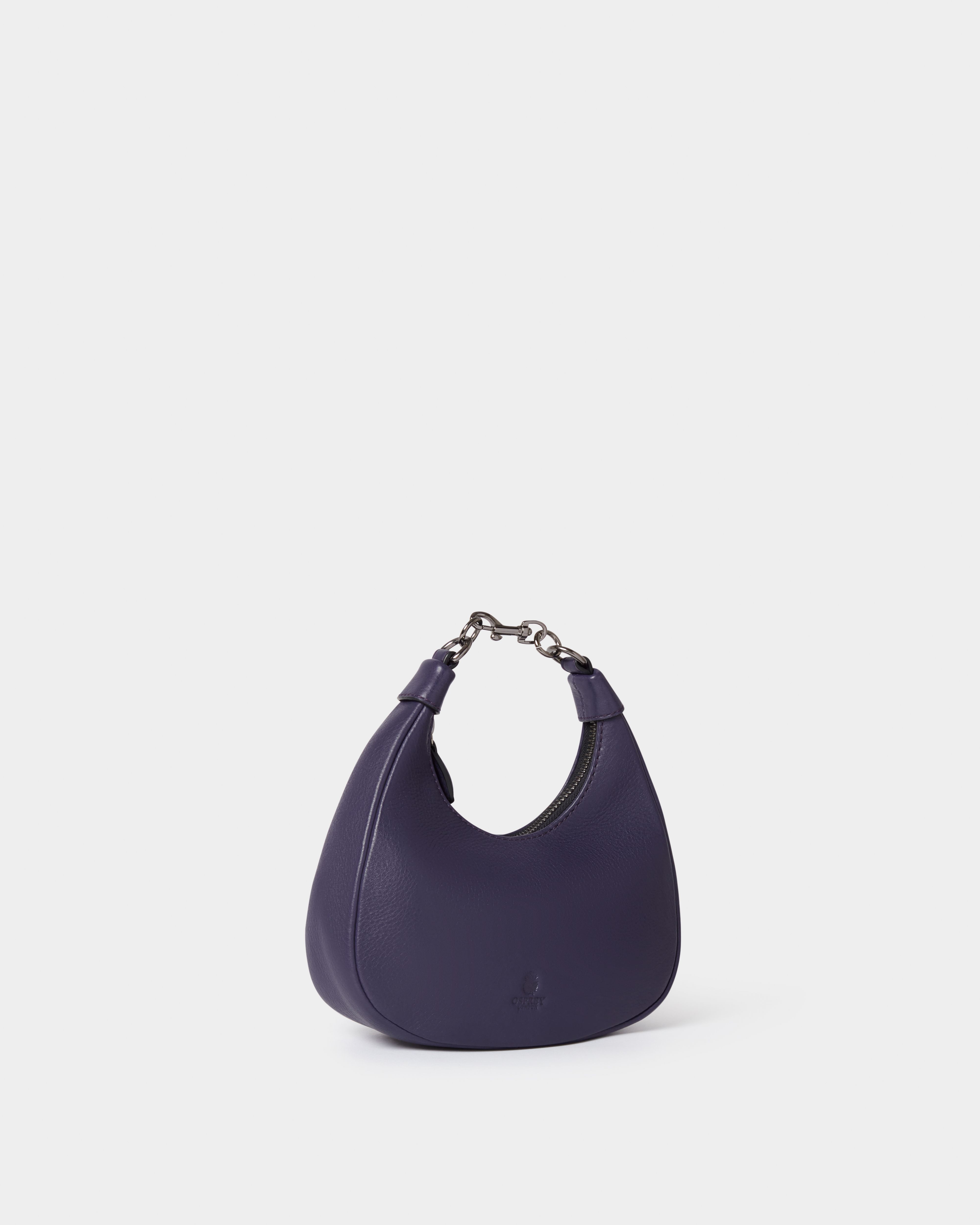 Image number 4 of The Wristlet Leather Bag in Purple