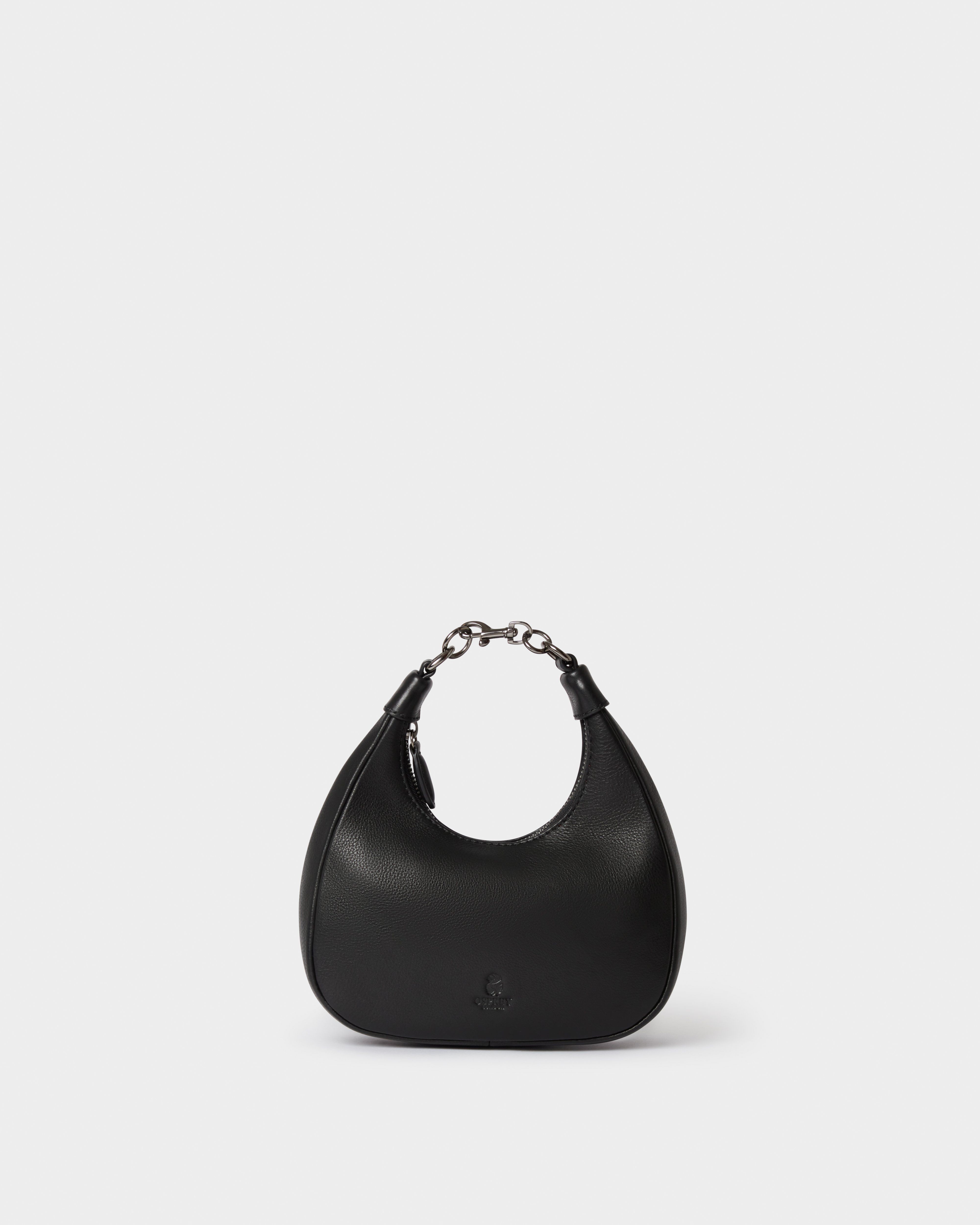 The Wristlet Leather Bag in Black