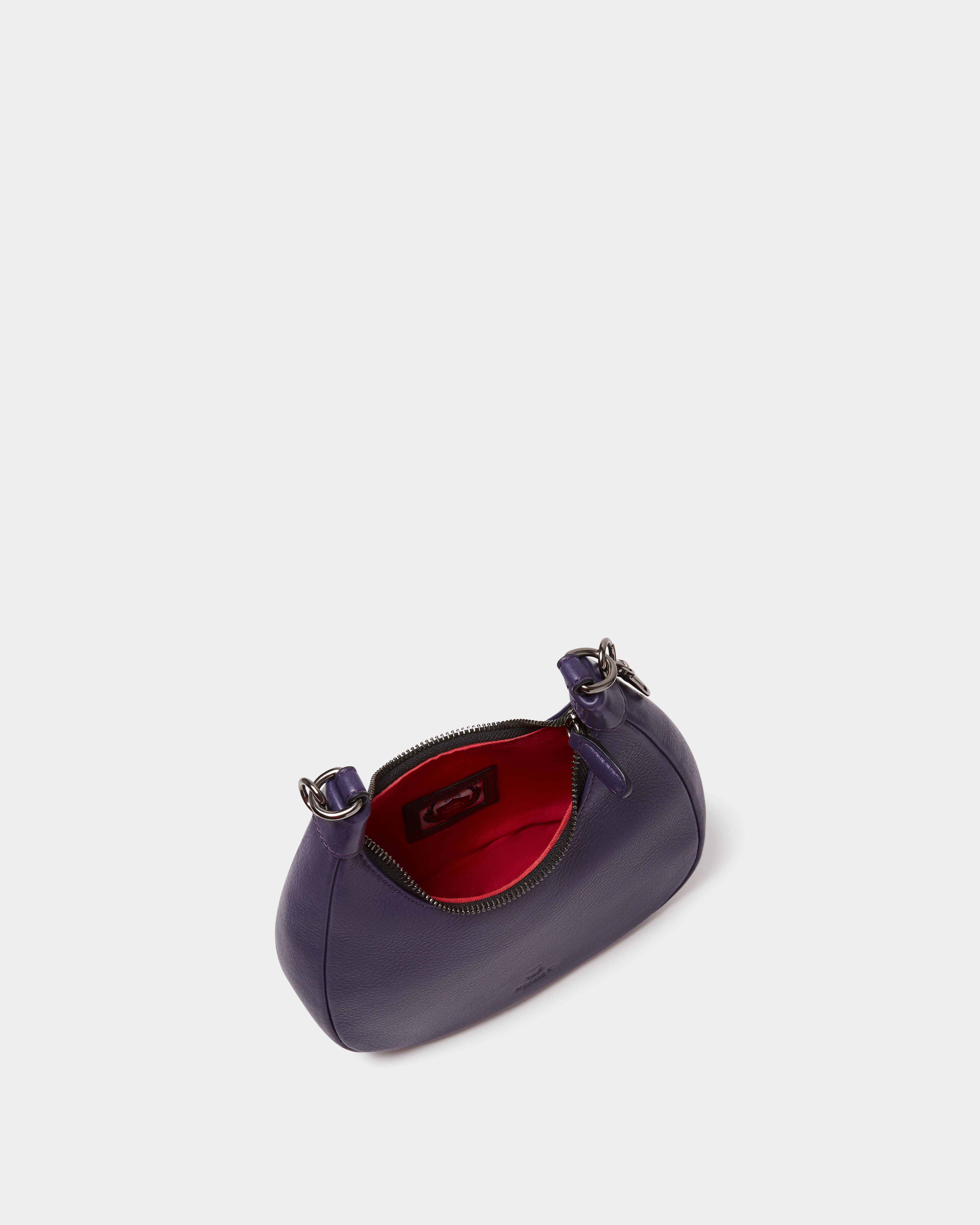 Image number 5 of The Wristlet Leather Bag in Purple