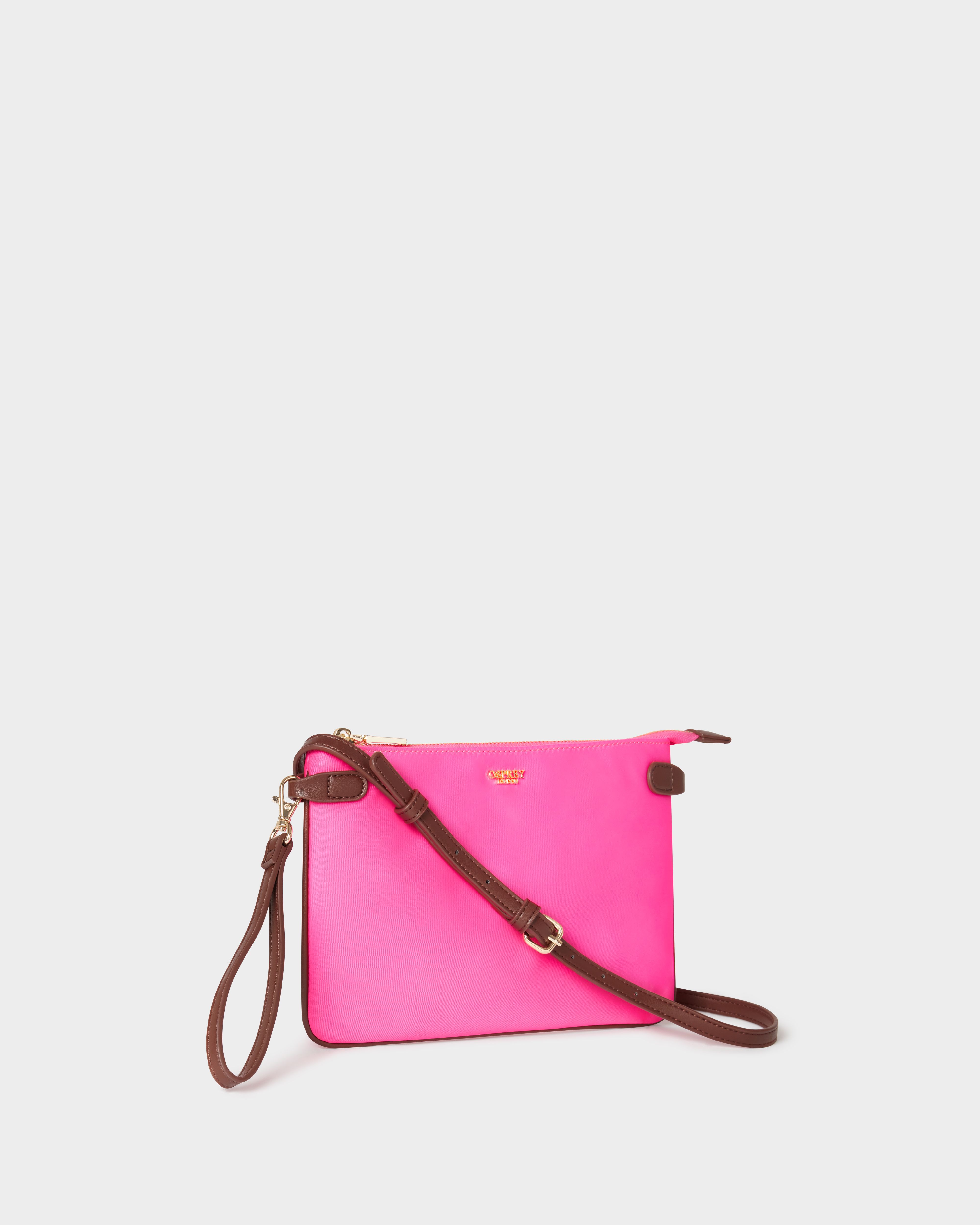 Image number 2 of The Escape Nylon Crossbody in Bright Pink