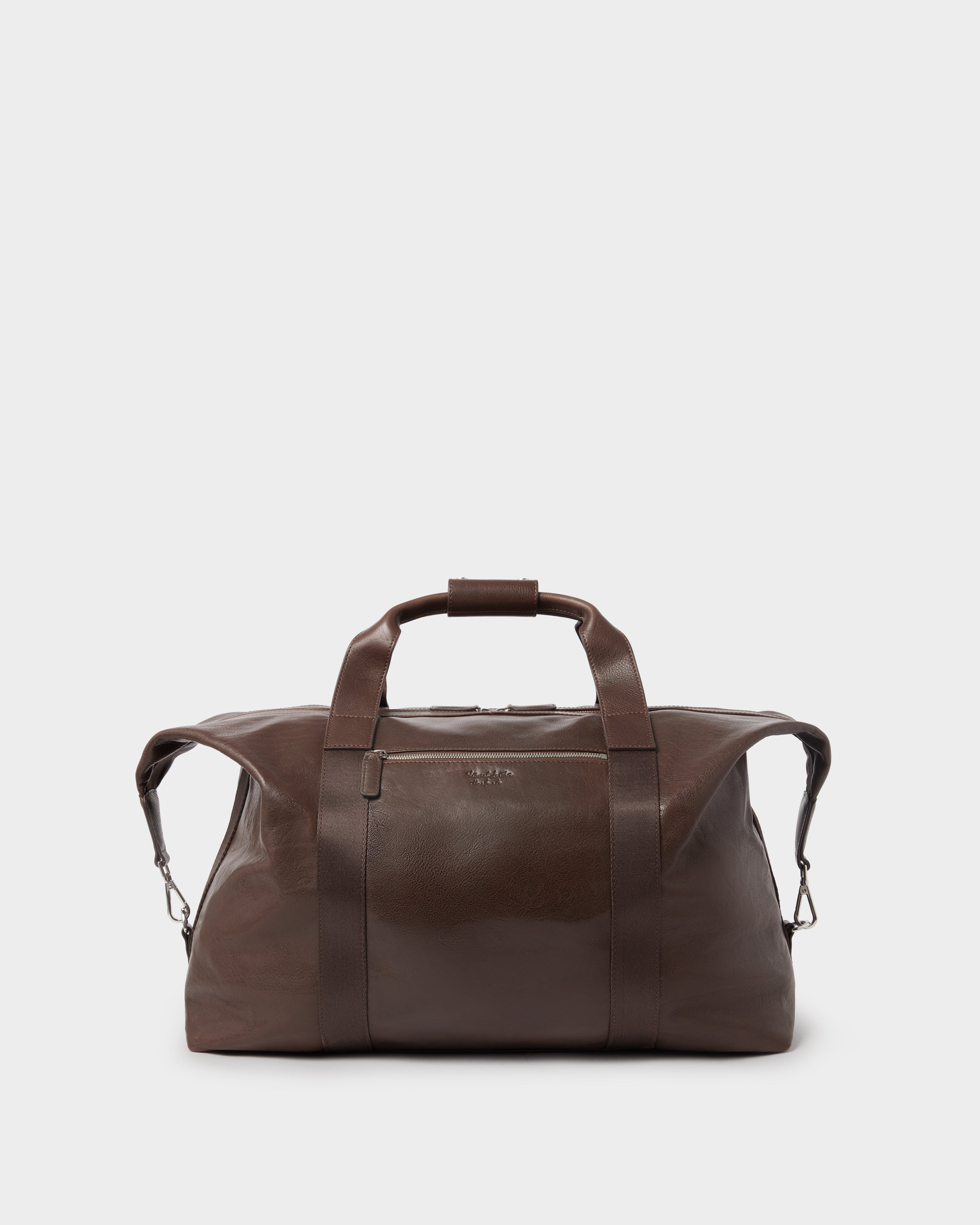 The Toby Leather Weekender in Tan