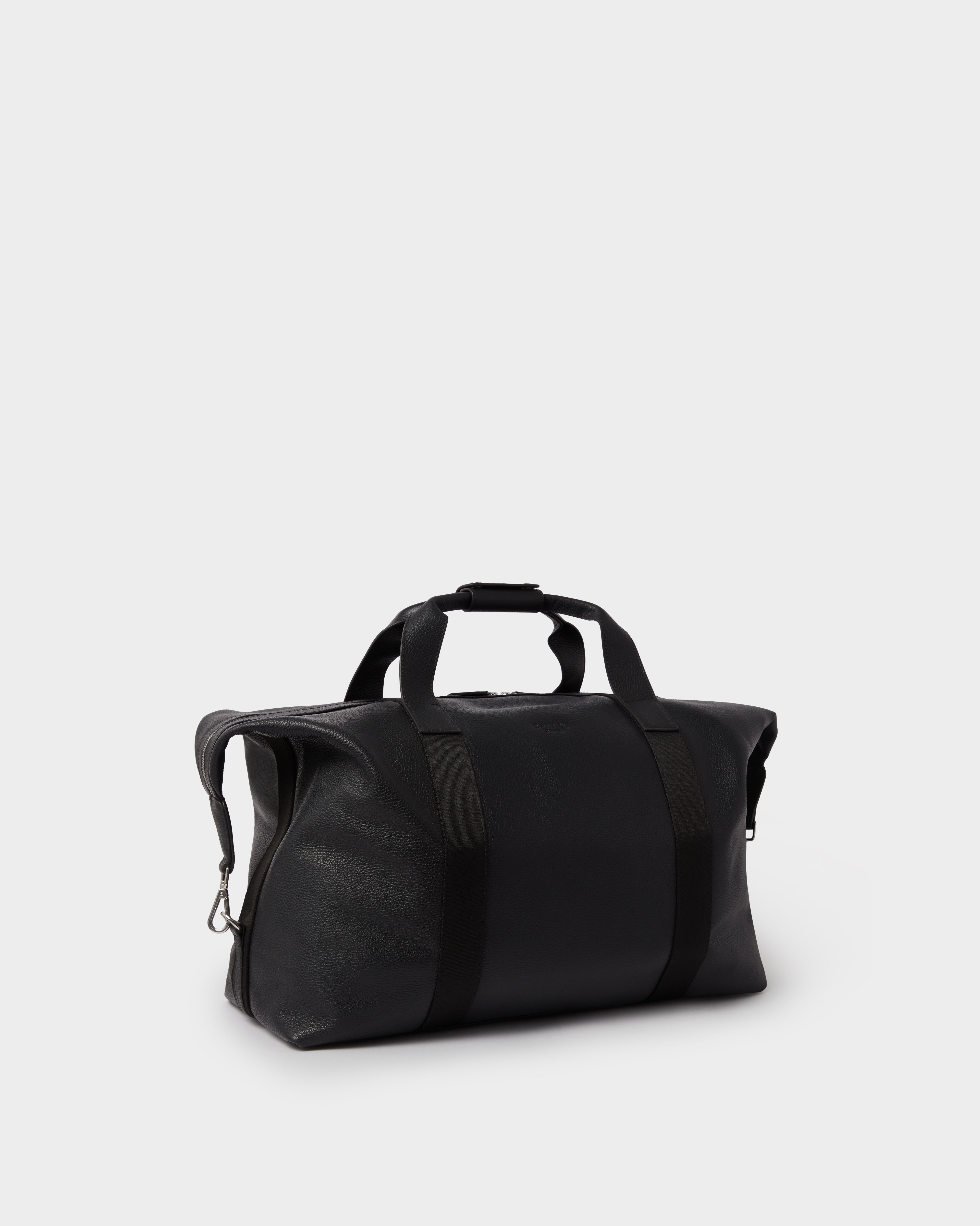 Image number 2 of The Toby Leather Weekender in Black