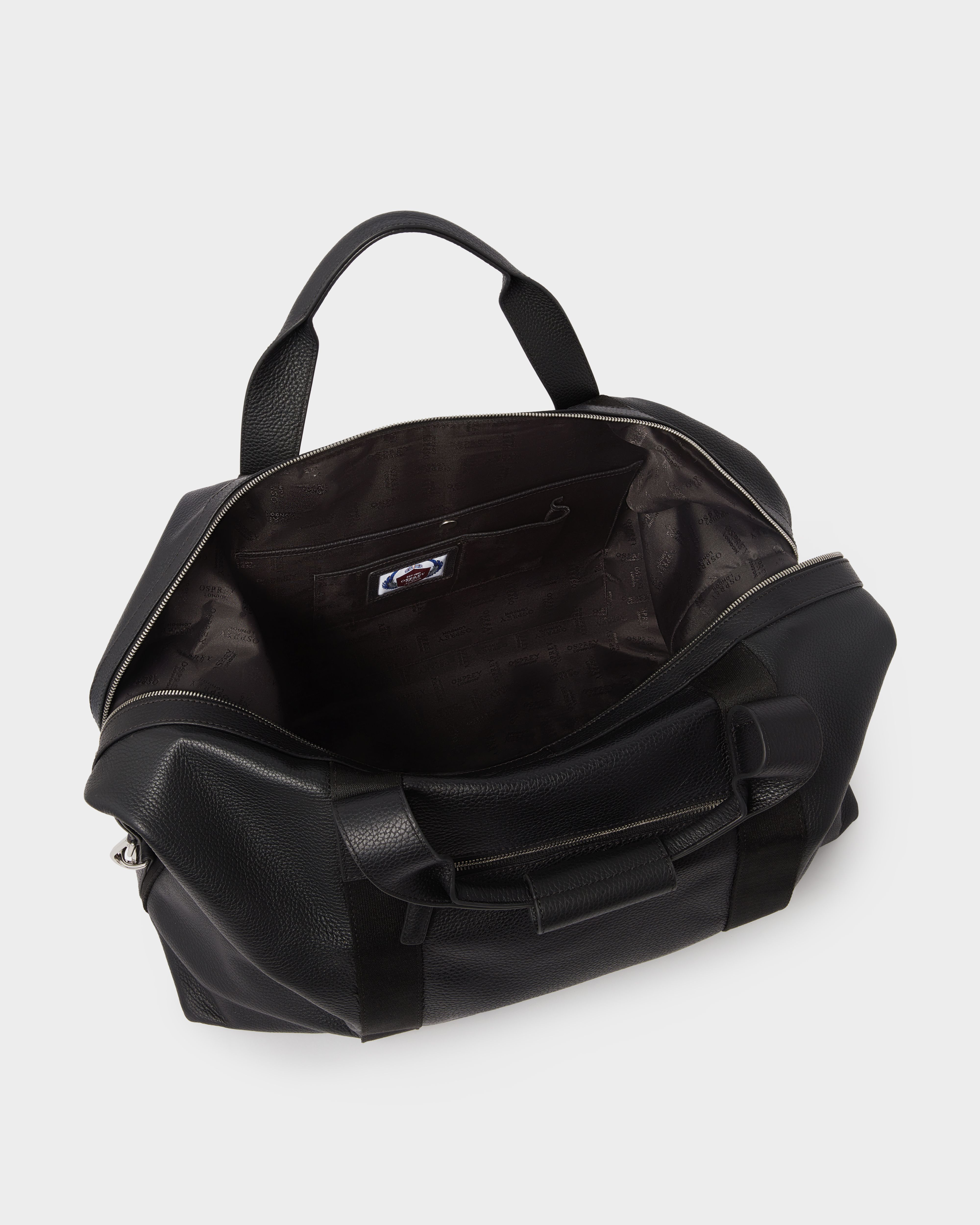 Image number 3 of The Toby Leather Weekender in Black