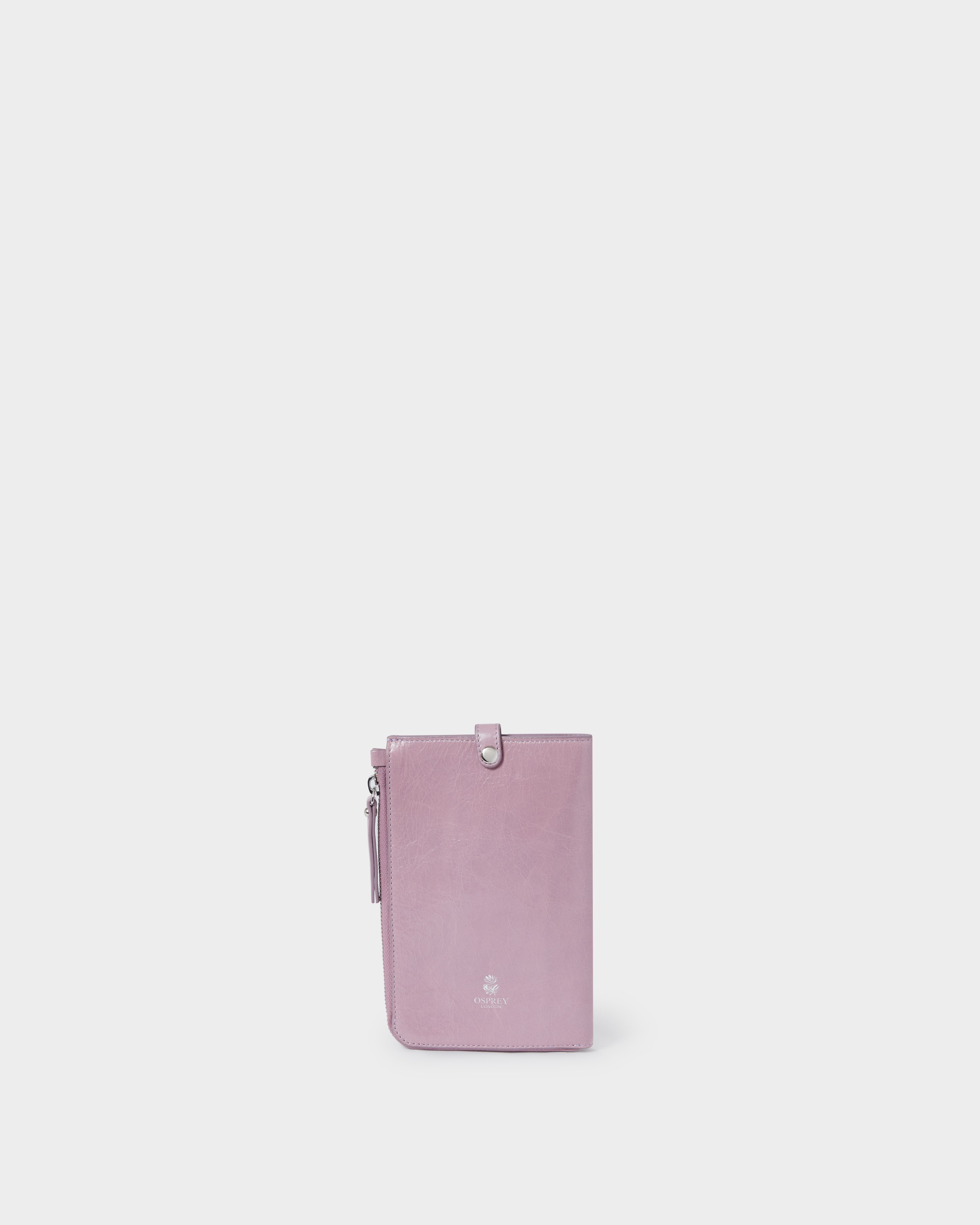 Image number 2 of The Electra Italian Leather Phone Bag in Heather