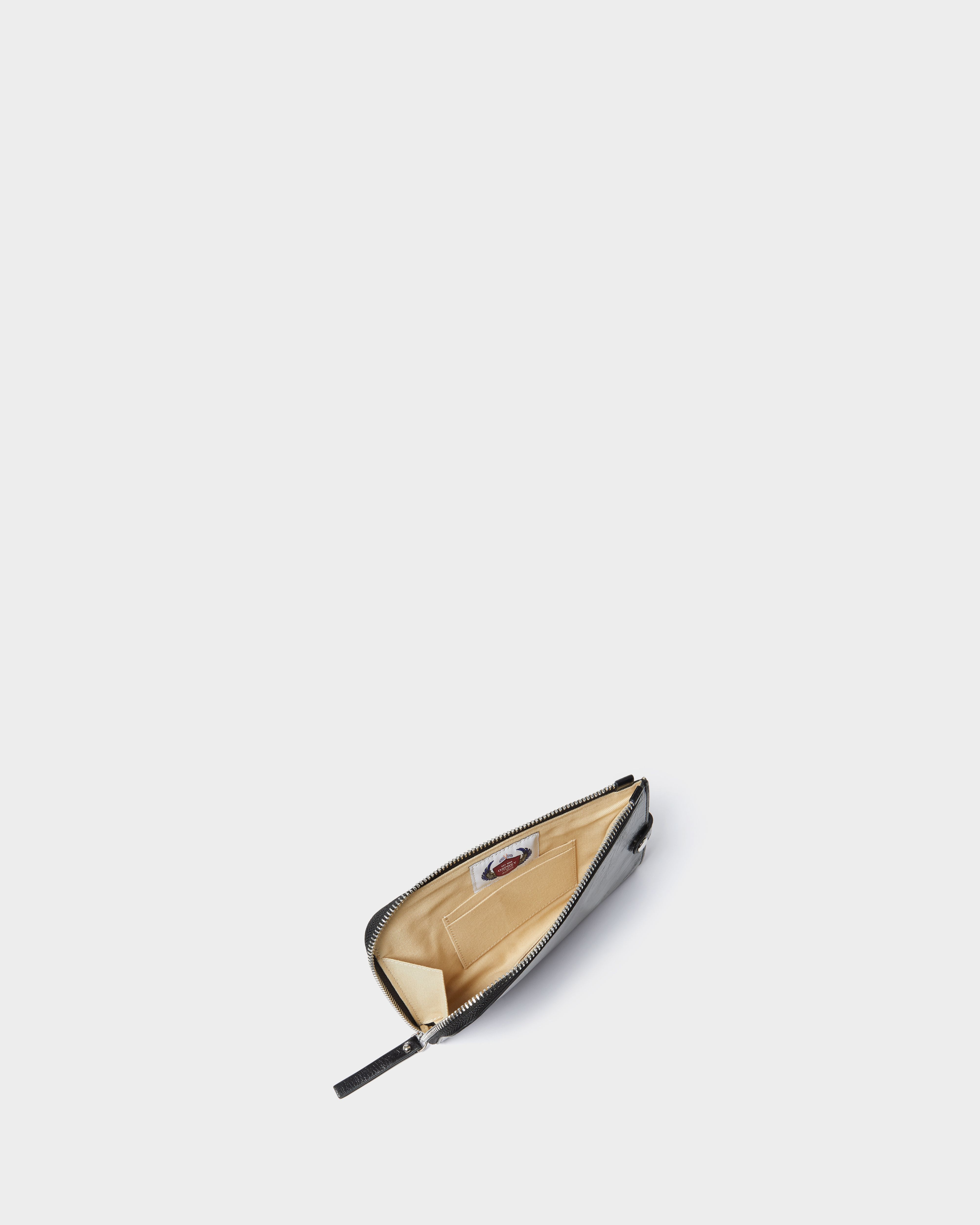 Image number 5 of The Electra Italian Leather Phone Bag in Black