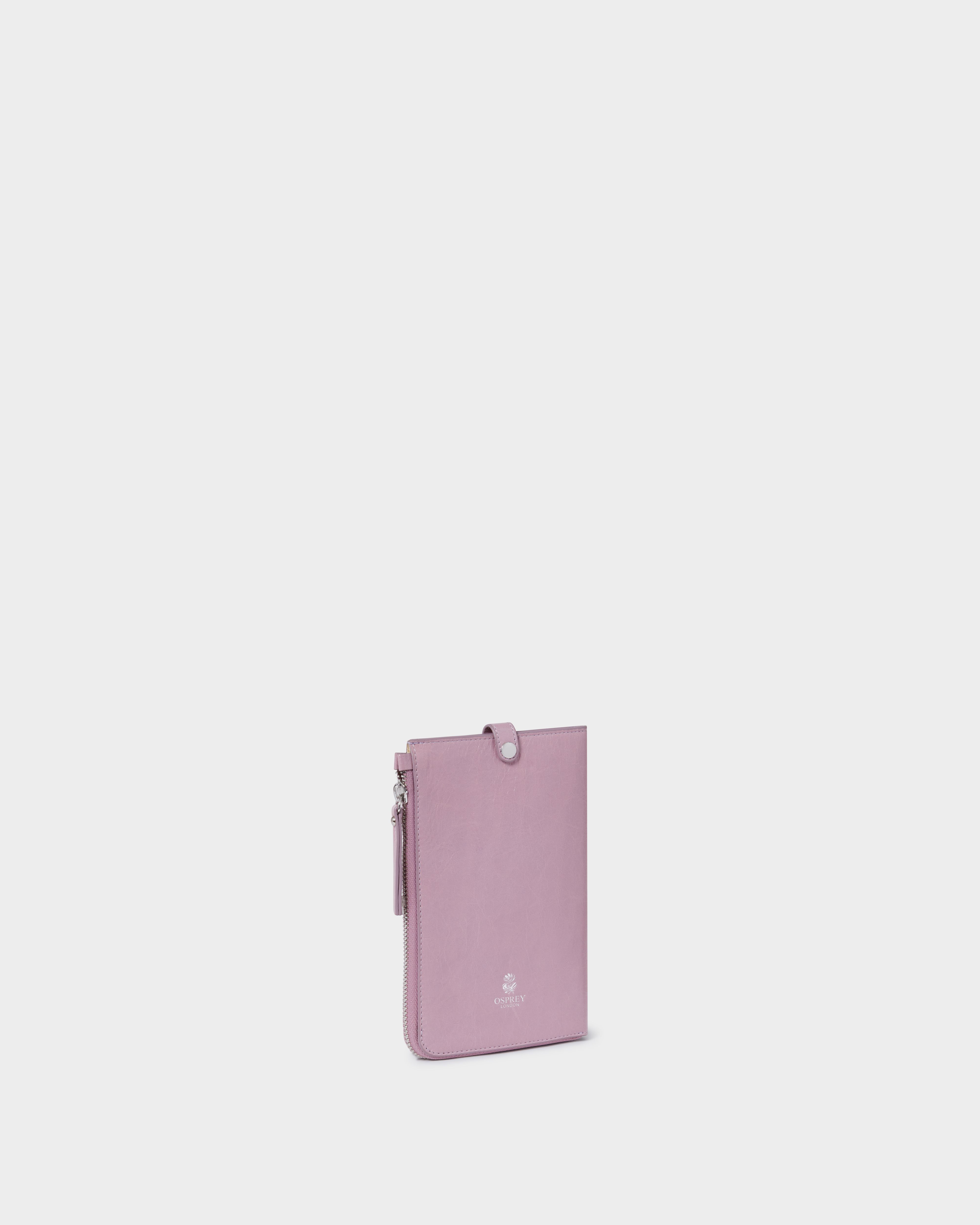 Image number 3 of The Electra Italian Leather Phone Bag in Heather