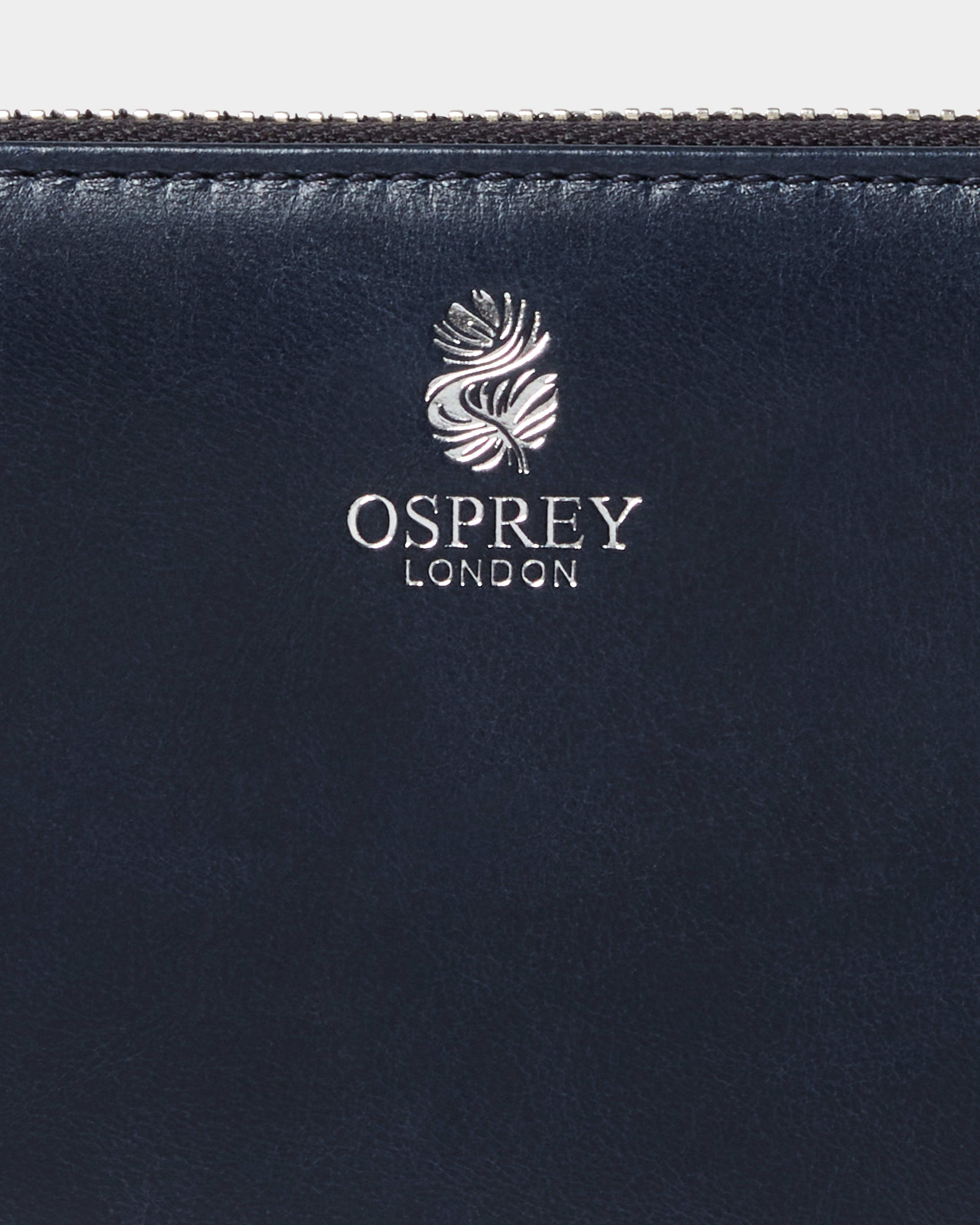 Image number 5 of The Wentworth Large Leather Zip Around in Navy