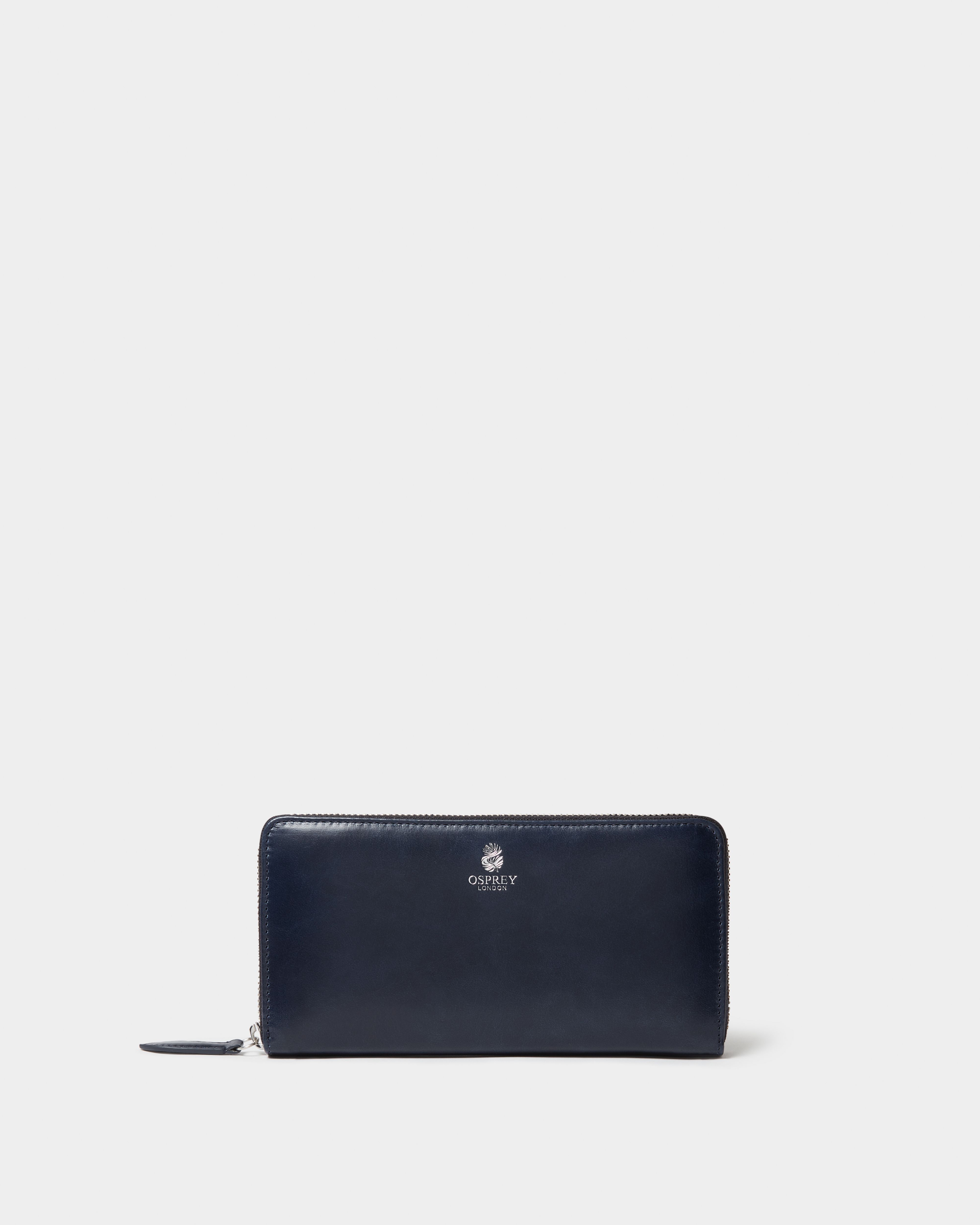 Image number 2 of The Wentworth Large Leather Zip Around in Navy